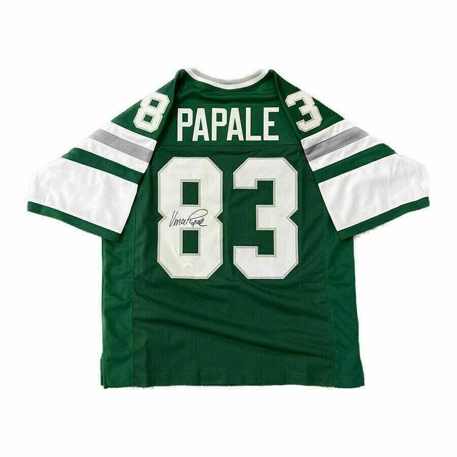 Vince Papale Signed Pro-Style Green Football Jersey