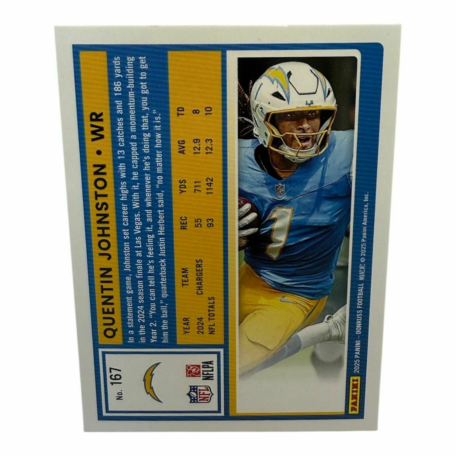 Quentin Johnston 2025 Panini Donruss Football Trading Card