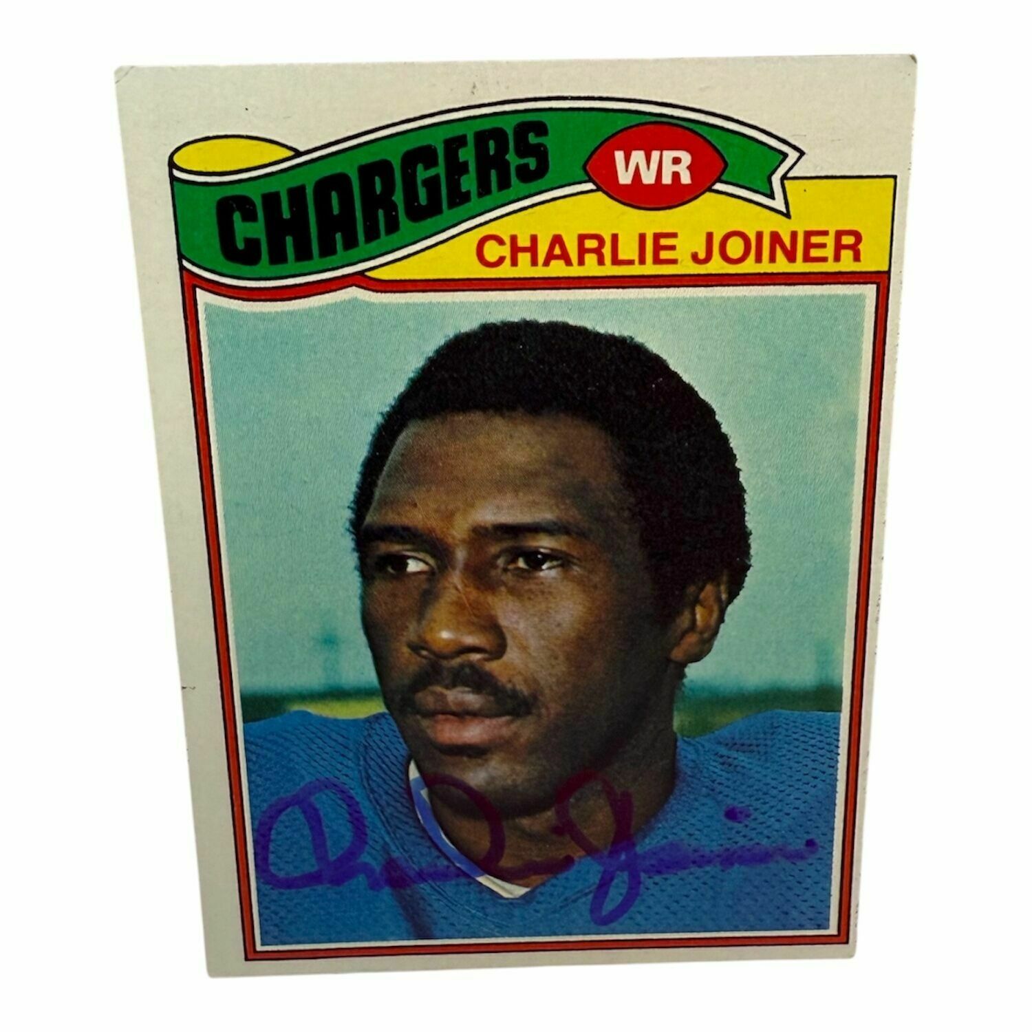 Charlie Joiner 1977 Topps Football On-Card Autograph Trading Card