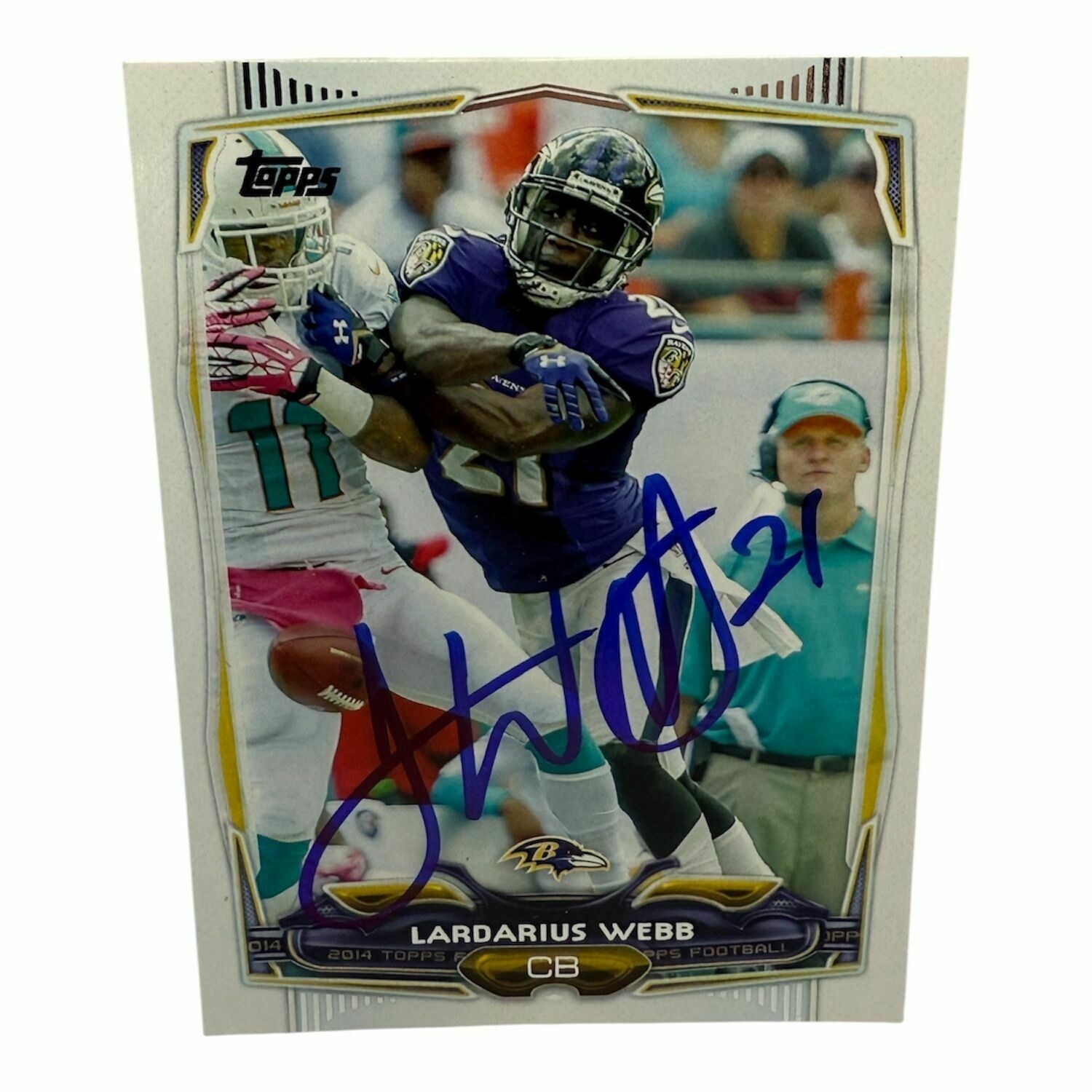 Lardarius Webb 2014 Topps Football On-Card Autographed Trading Card