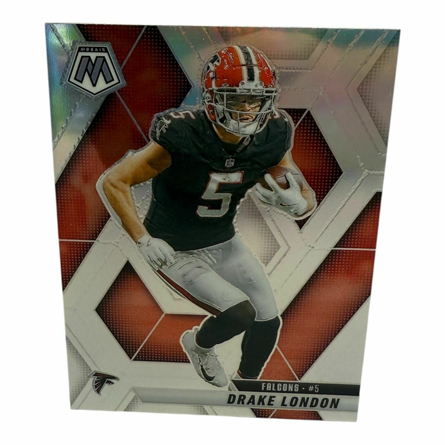 Drake London 2025 Panini Mosaic Silver Prizm Trading Card