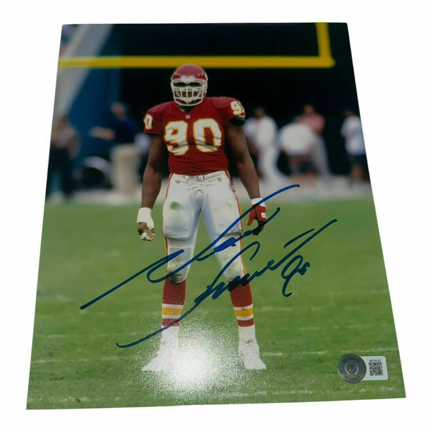 Neil Smith Autographed 8x10 Standing Upright in Red Jersey - Beckett Authentic