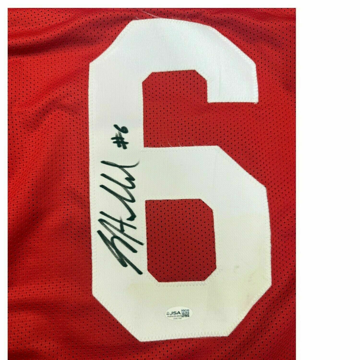 Sam Hubbard Autographed Ohio State Buckeyes Red Custom Jersey - JSA