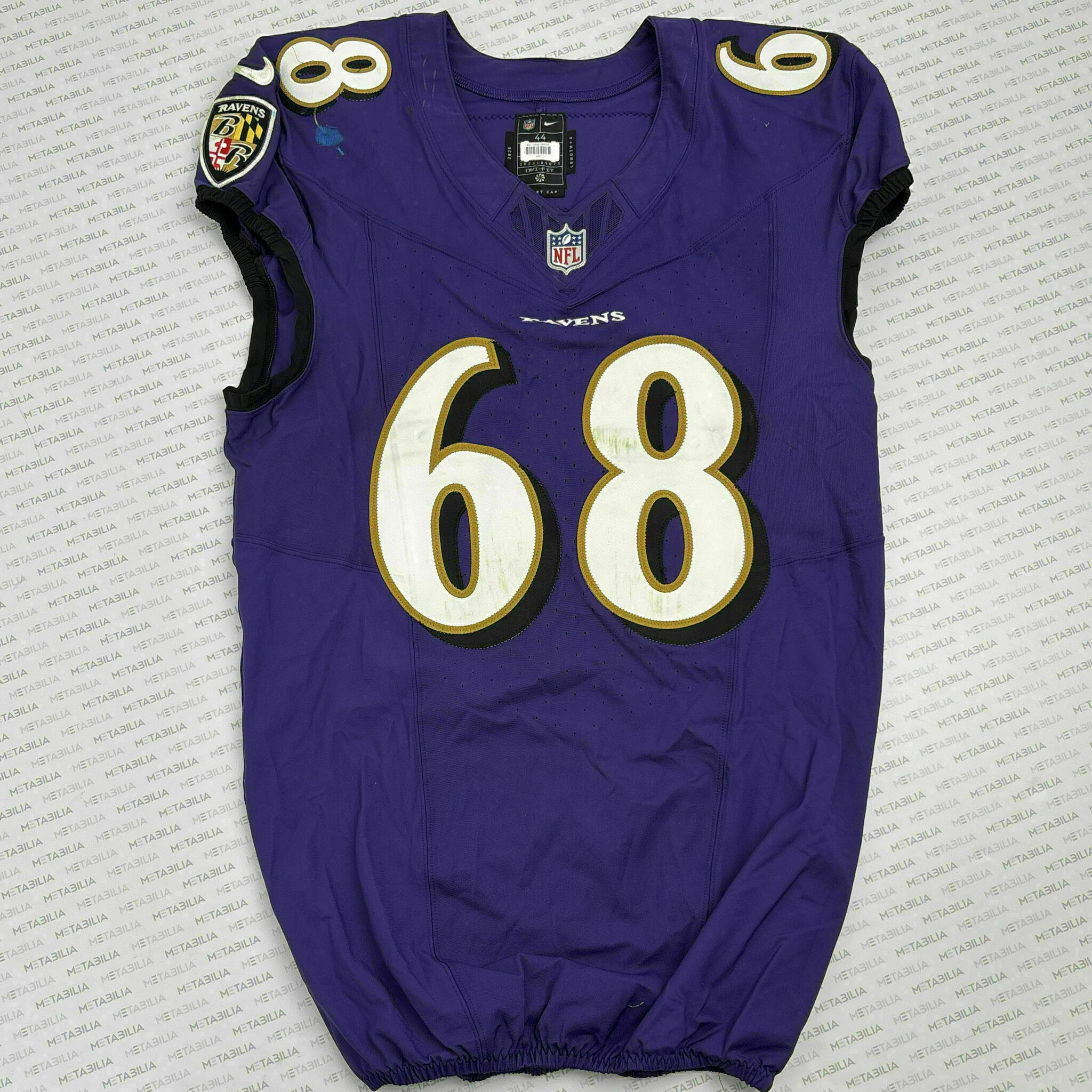 #68 Joe Noteboom Game-Worn Jersey vs Rams