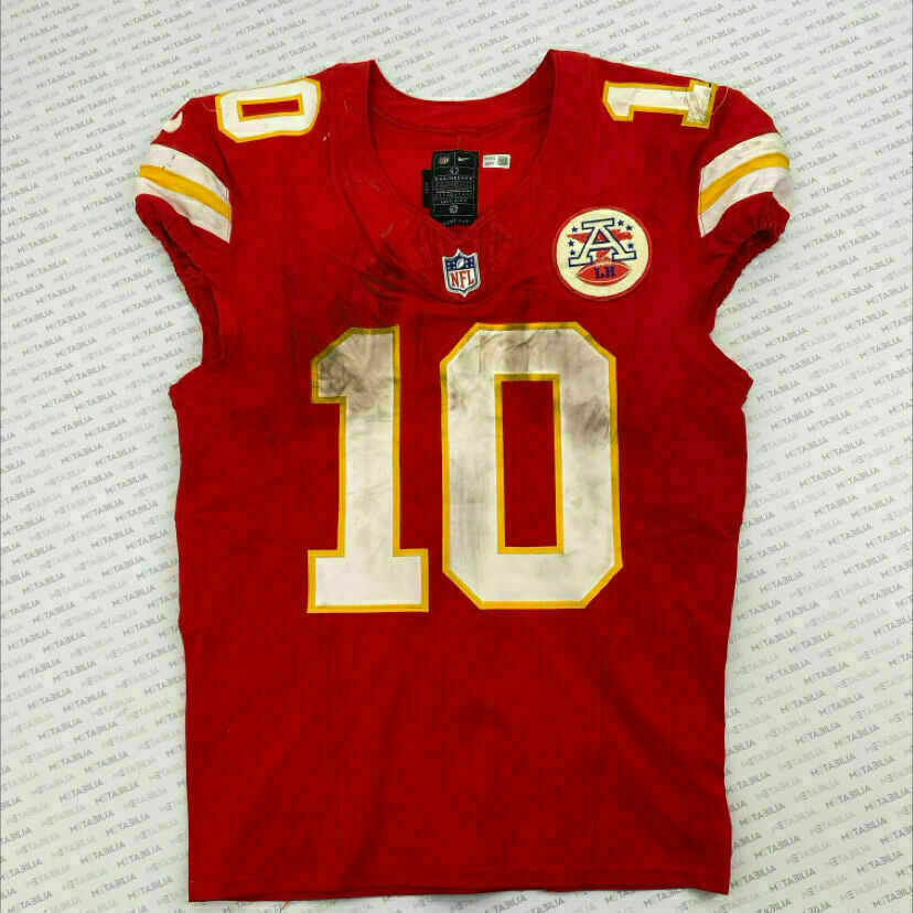 #10 Isiah Pacheco Signed & Inscribed Game-Worn Jersey vs Ravens