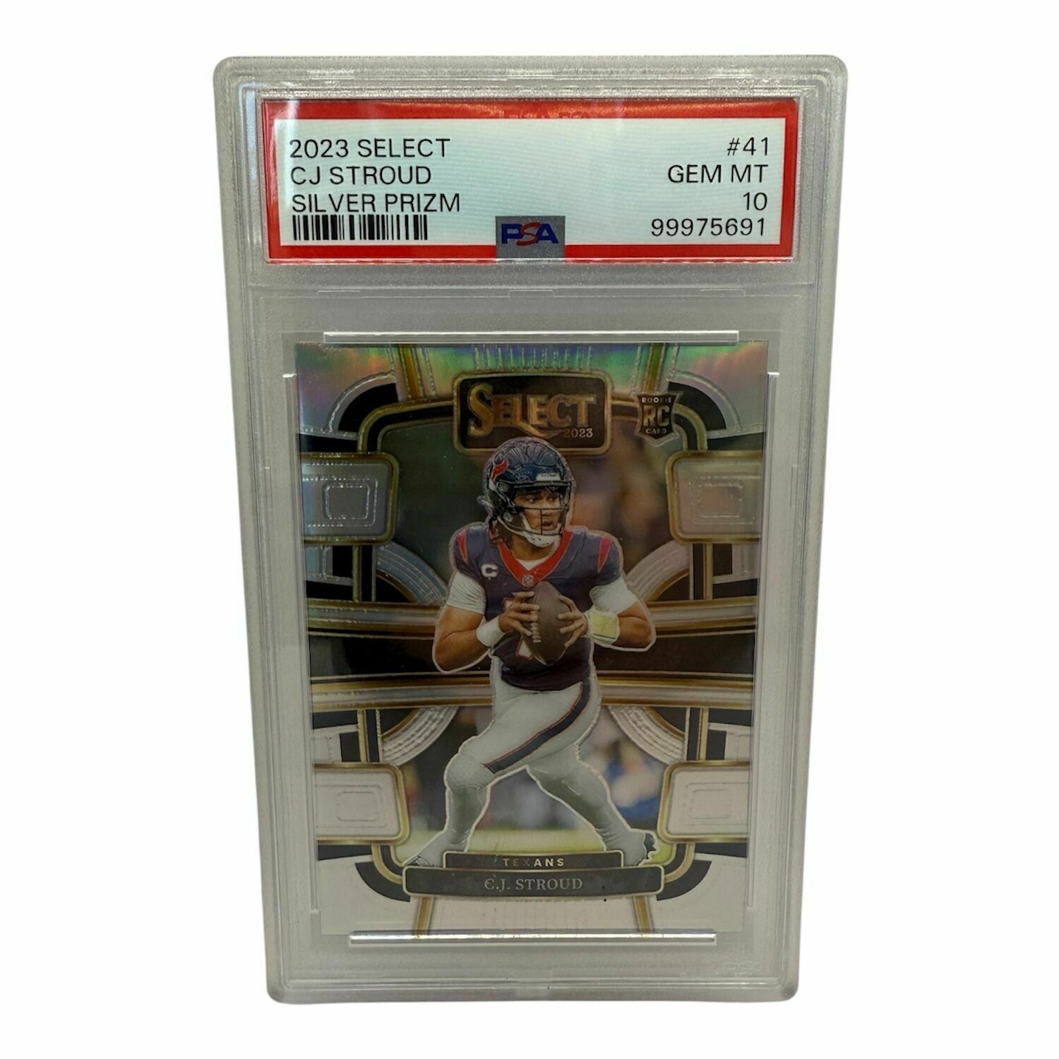 CJ Stroud 2023 Panini Select Silver Prizm Rookie Trading Card GEM MT 10 - PSA
