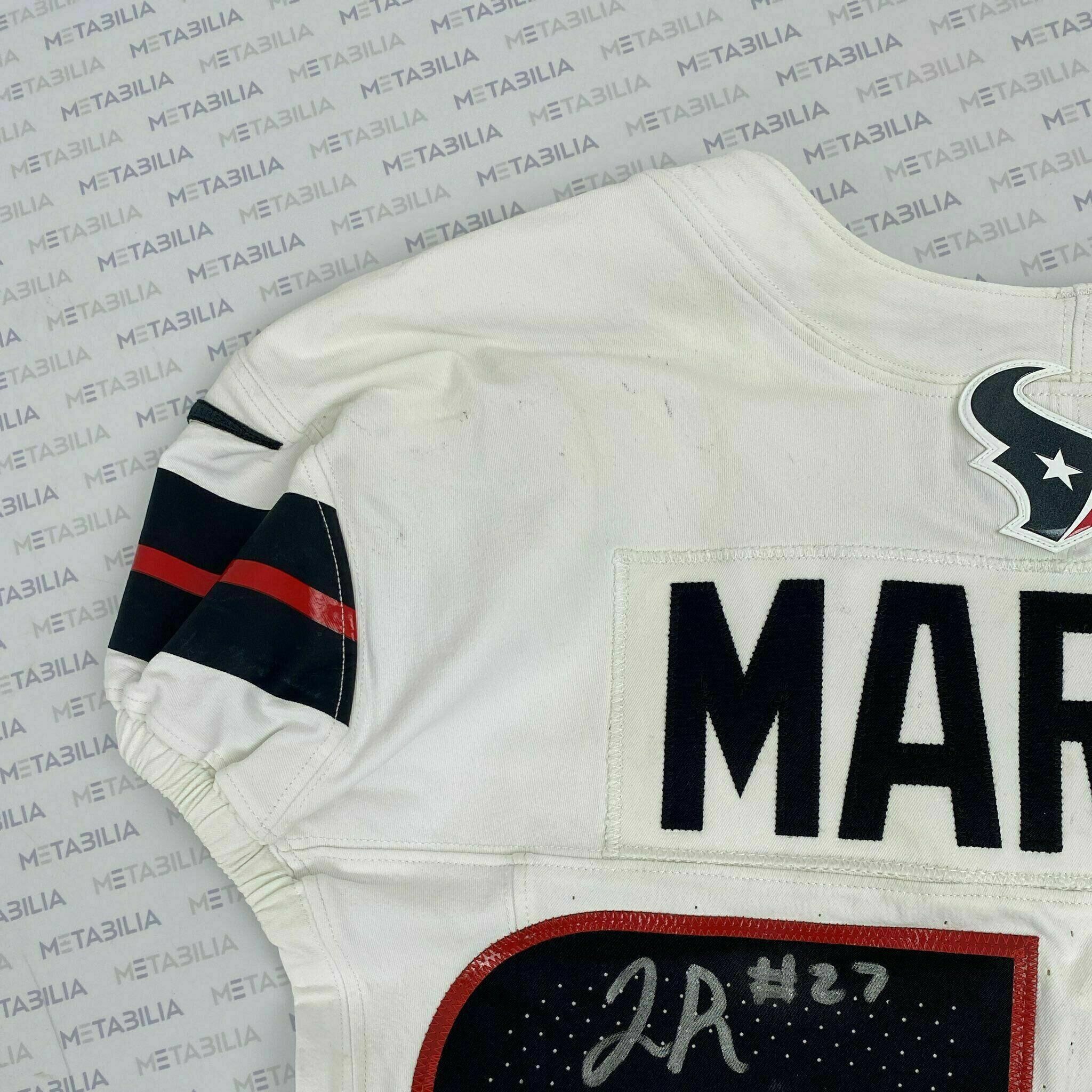 #27 Woody Marks Signed & Inscribed Game-Worn PLAYOFF Jersey vs PIT