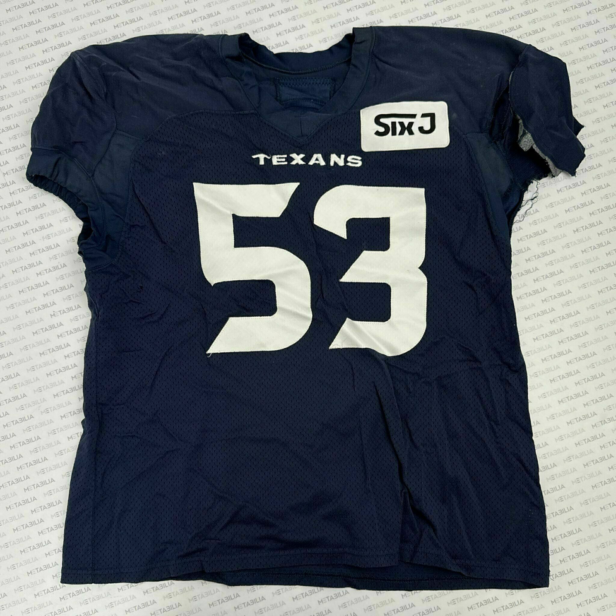#53 Green Navy Blue Practice-Worn Jersey