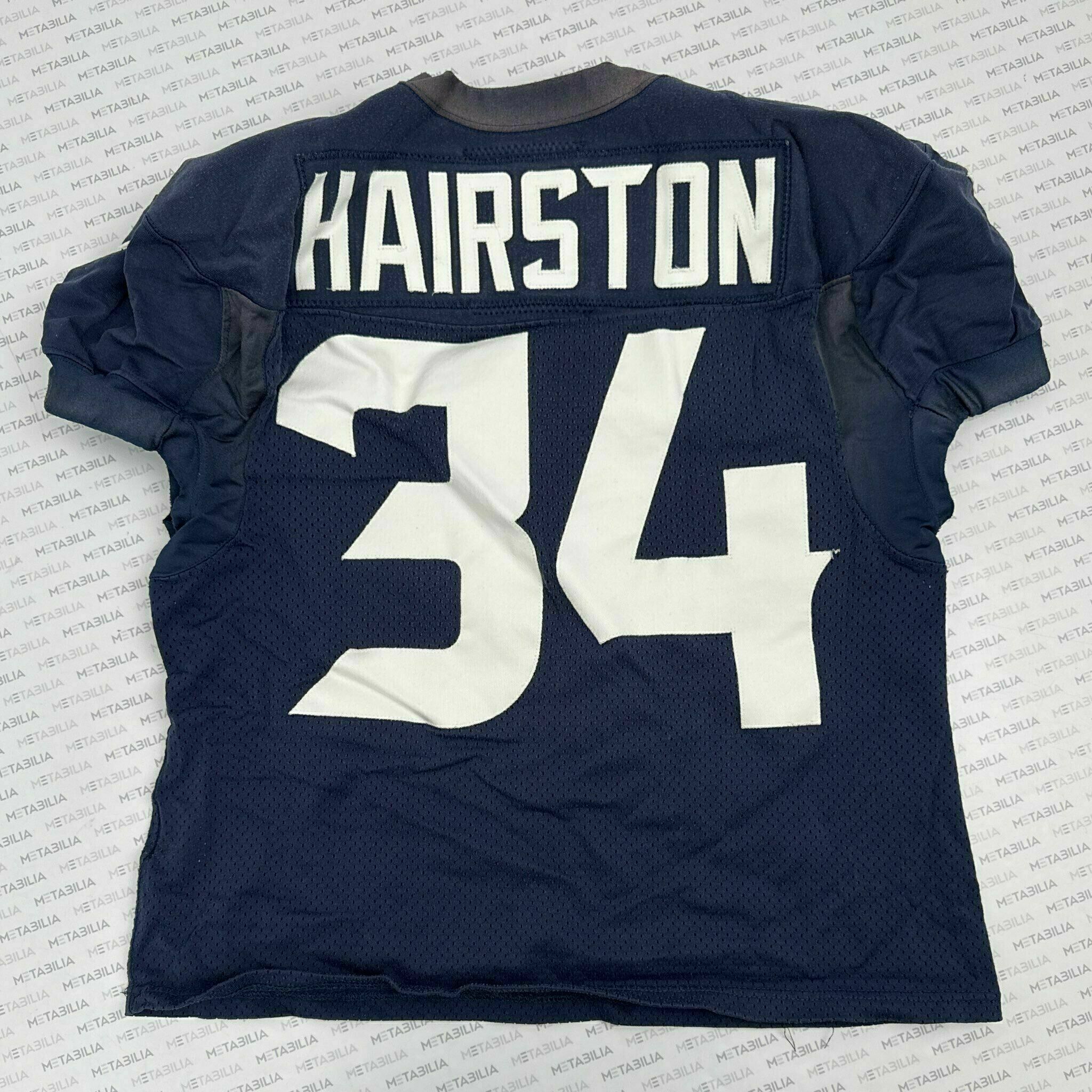 #34 Hairston Navy Blue Practice-Worn Jersey