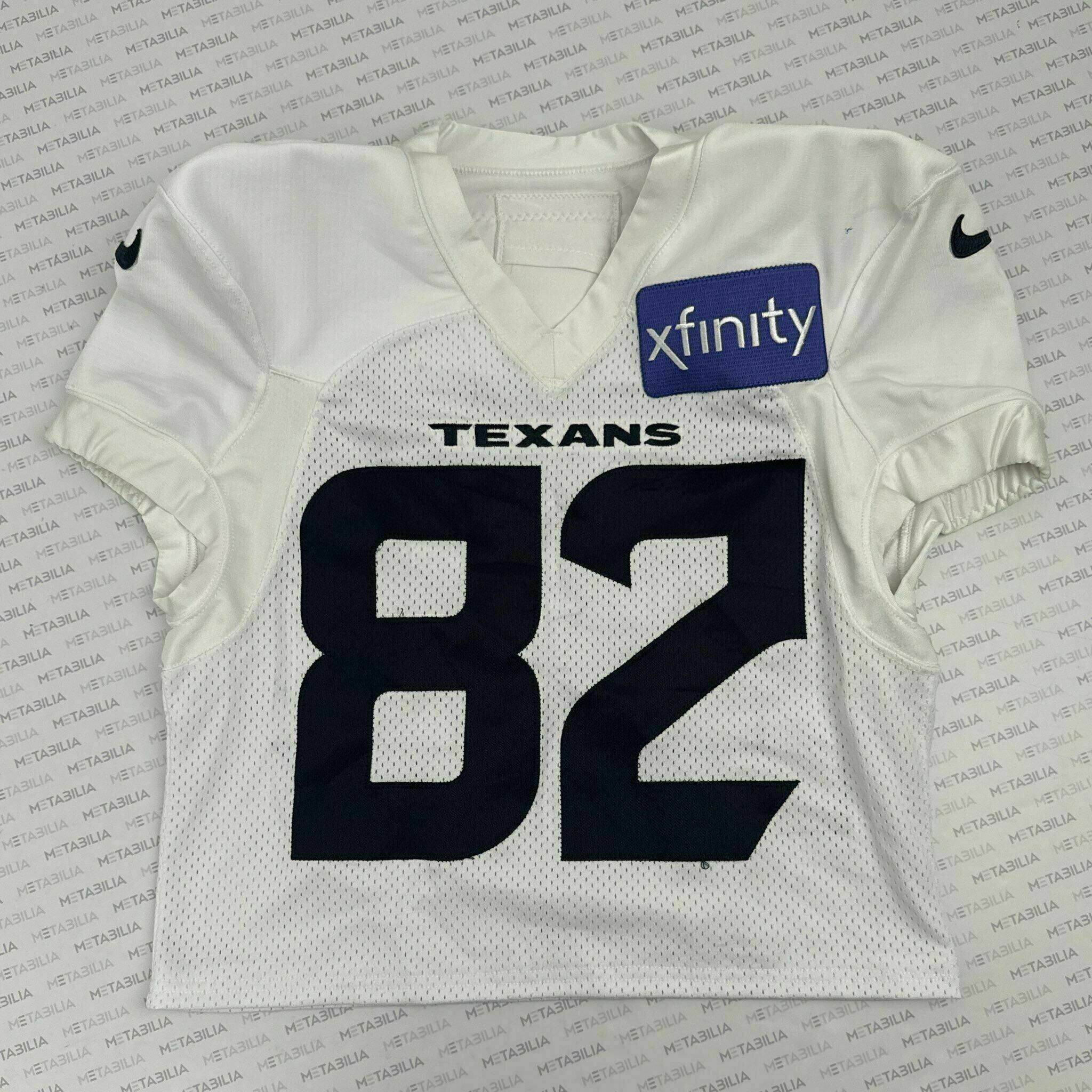 #82 Steven Sims White Practice-Worn Jersey