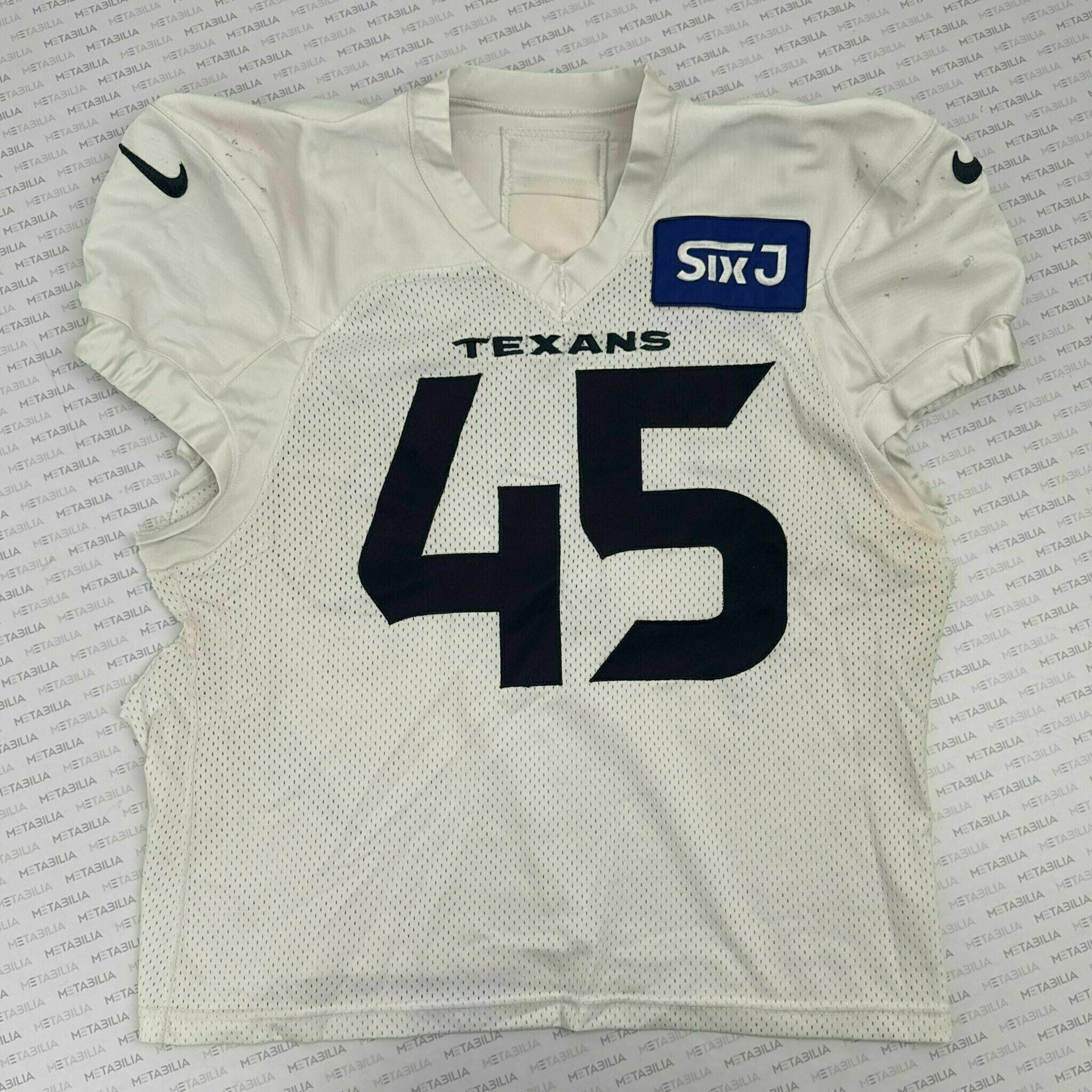 #45 White White Practice-Worn Jersey