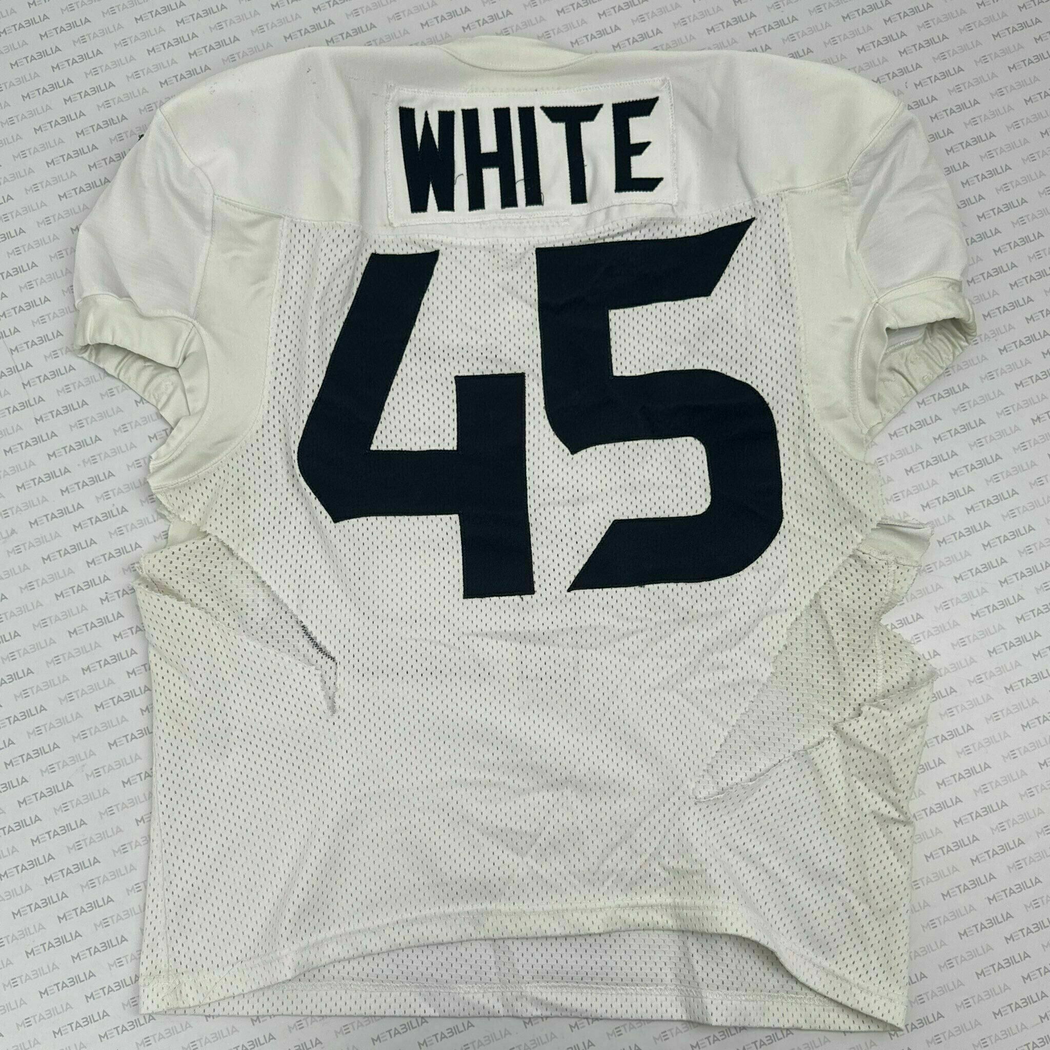 #45 White White Practice-Worn Jersey