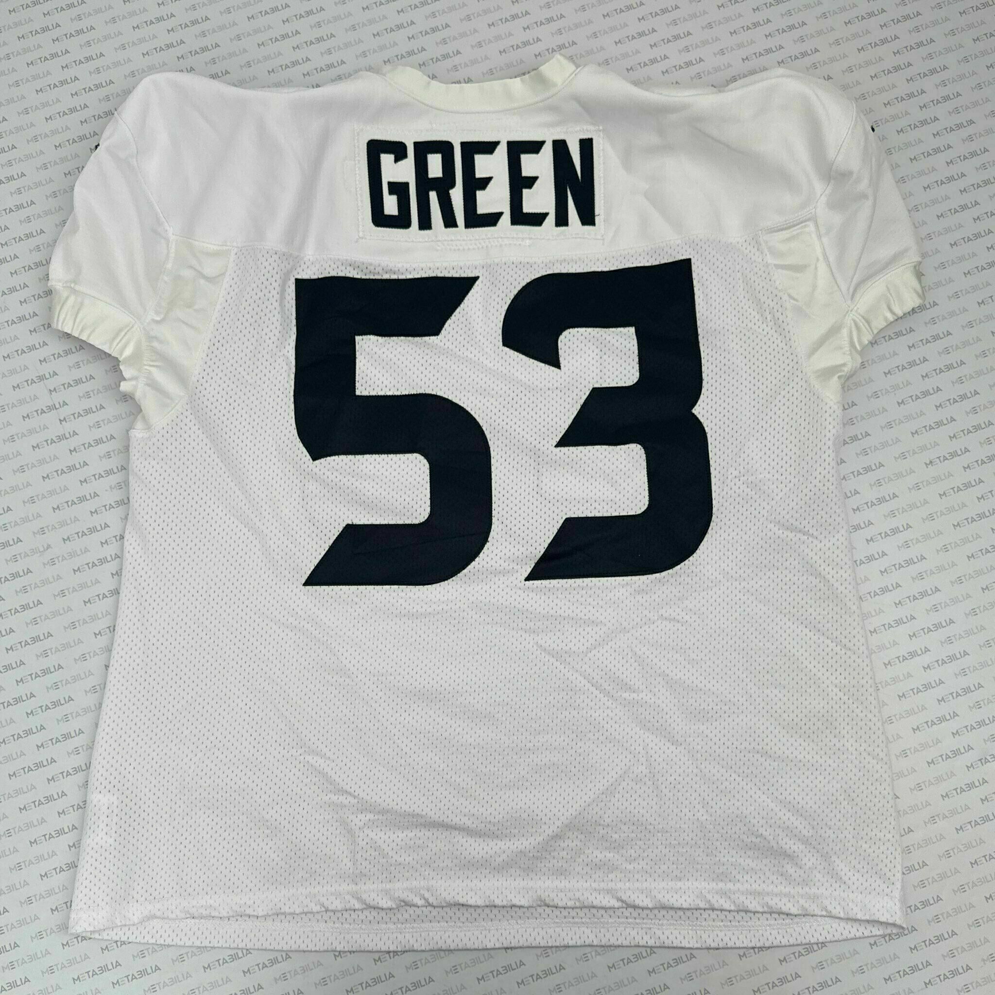 #53 Green White Practice-Worn Jersey