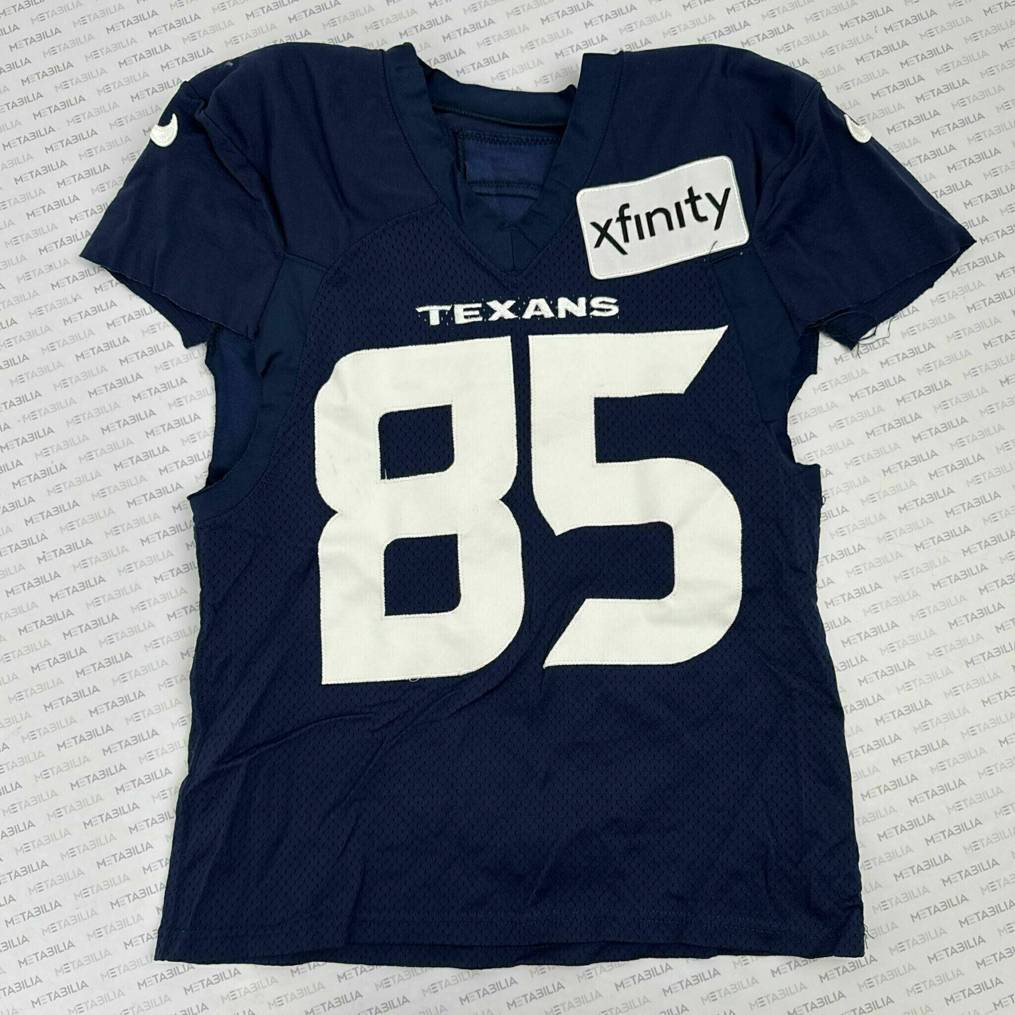 #85 Brown Navy Blue Practice-Worn Jersey