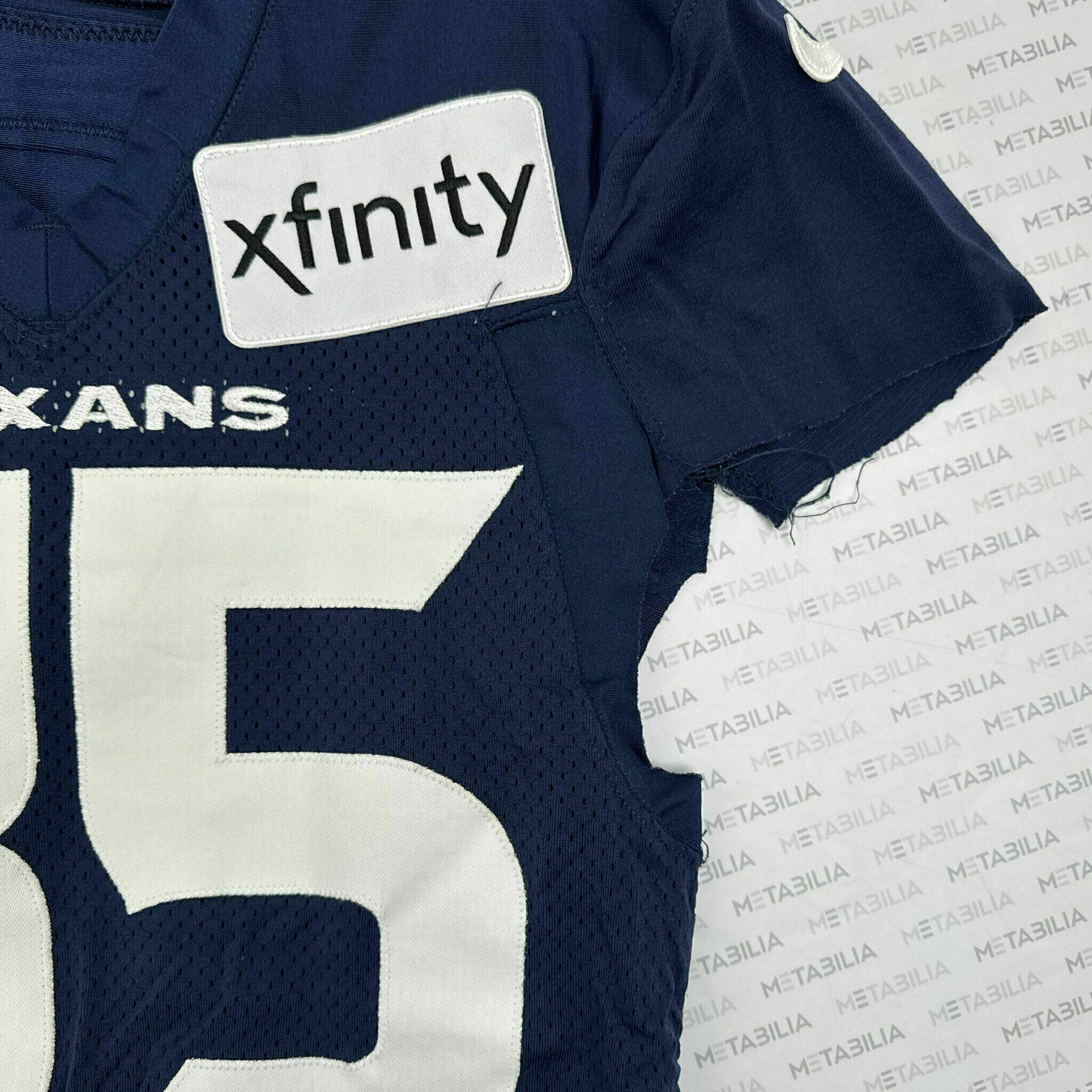 #85 Brown Navy Blue Practice-Worn Jersey