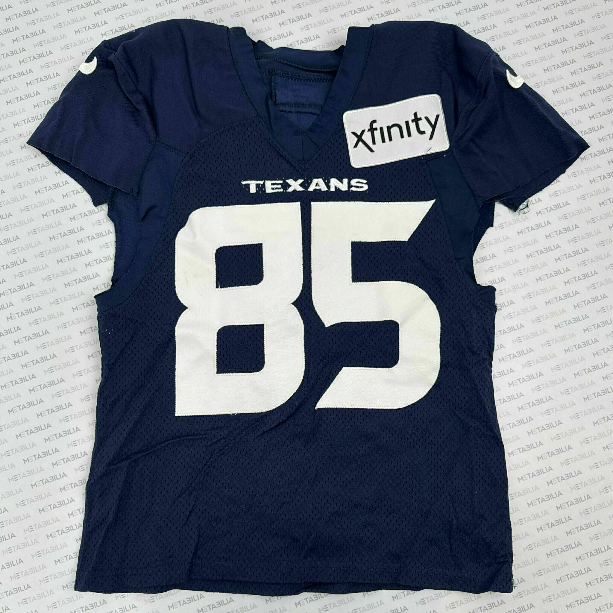 #85 Brown Navy Blue Practice-Worn Jersey