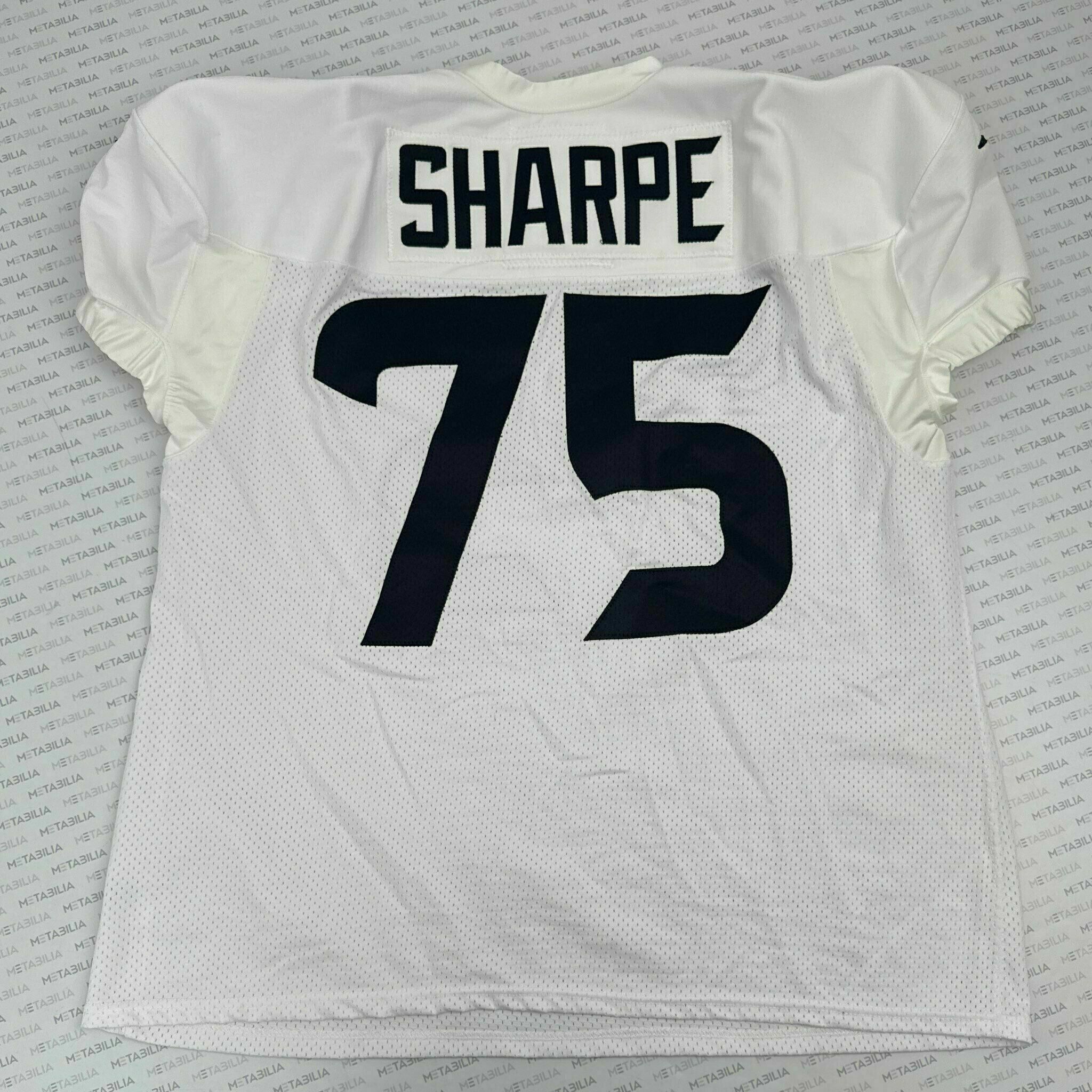 #75 Sharpe White Practice-Worn Jersey