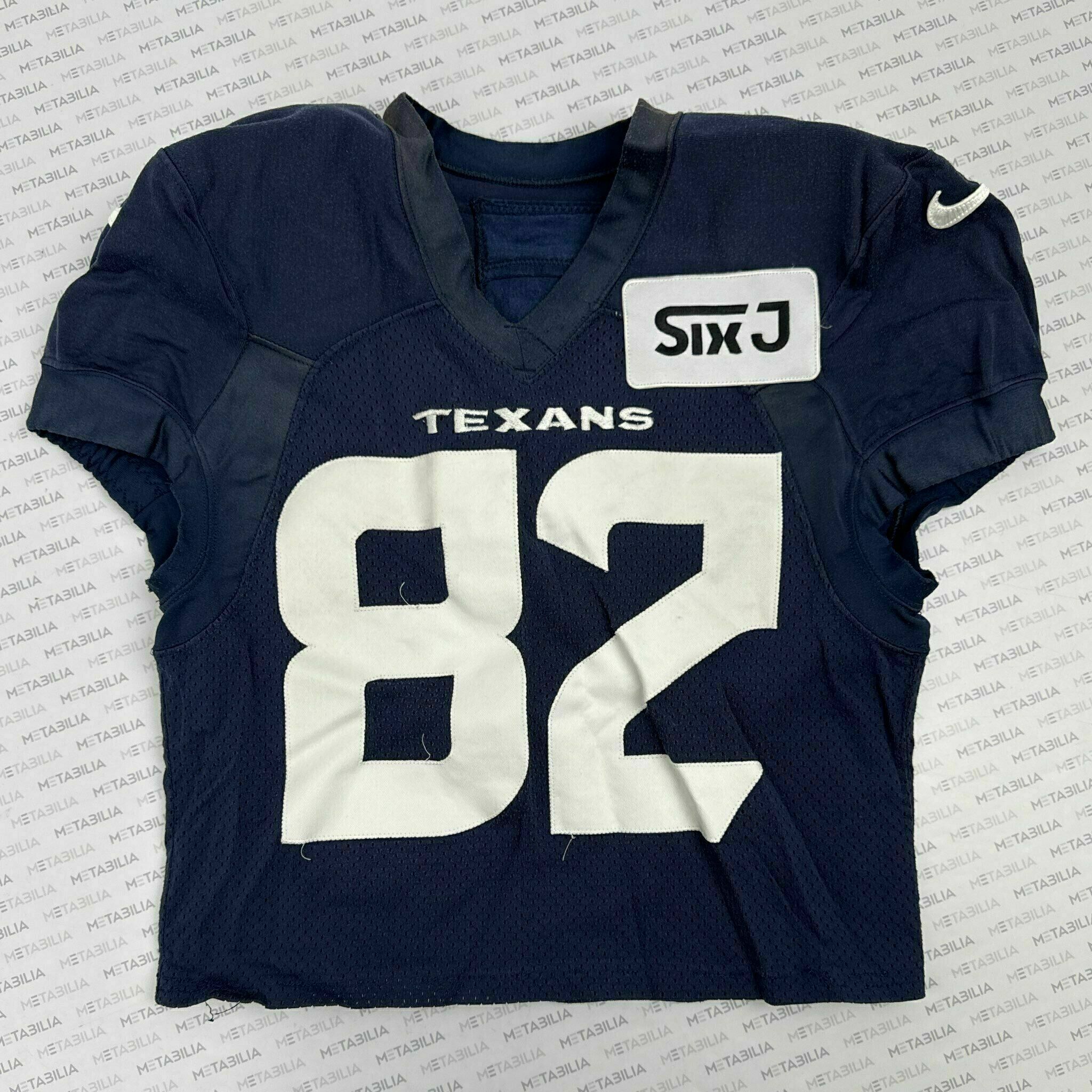 #82 Johnson Navy Blue Practice-Worn Jersey