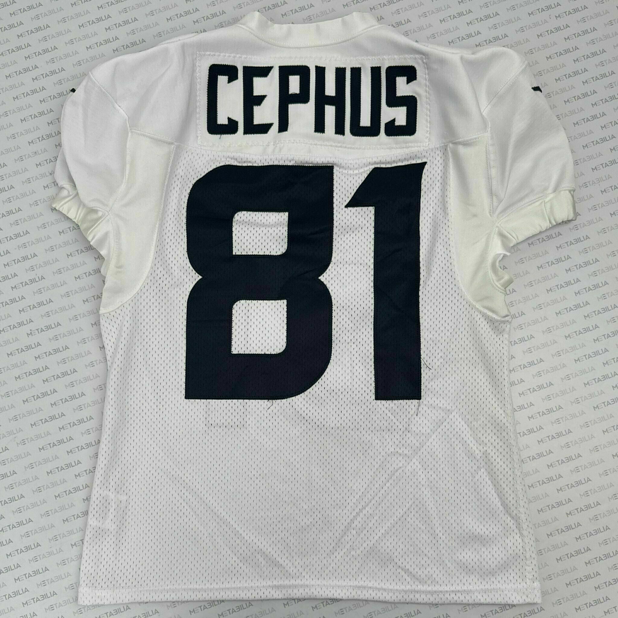 #81 Cephus White Practice-Worn Jersey