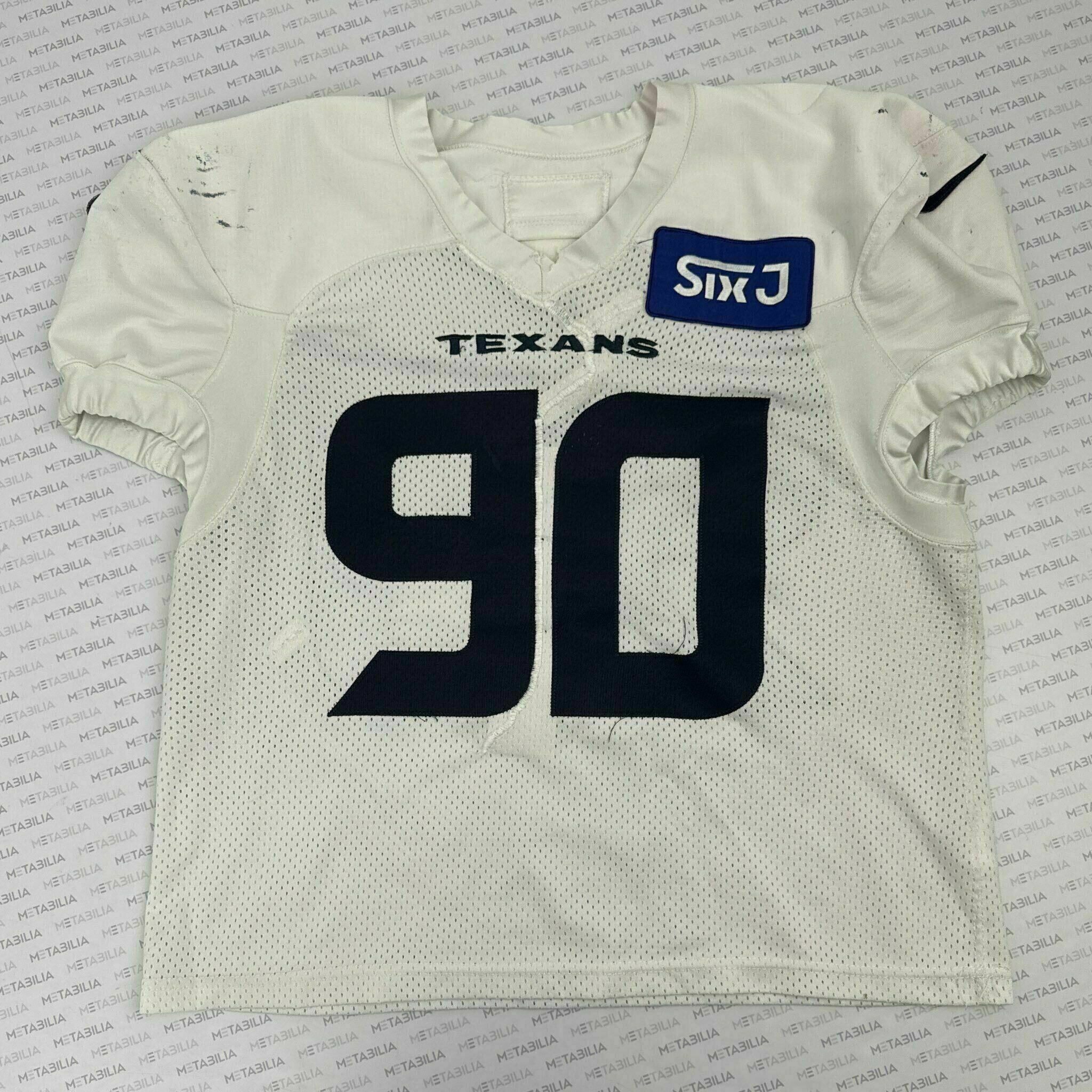 #90 Weaver White Practice-Worn Jersey