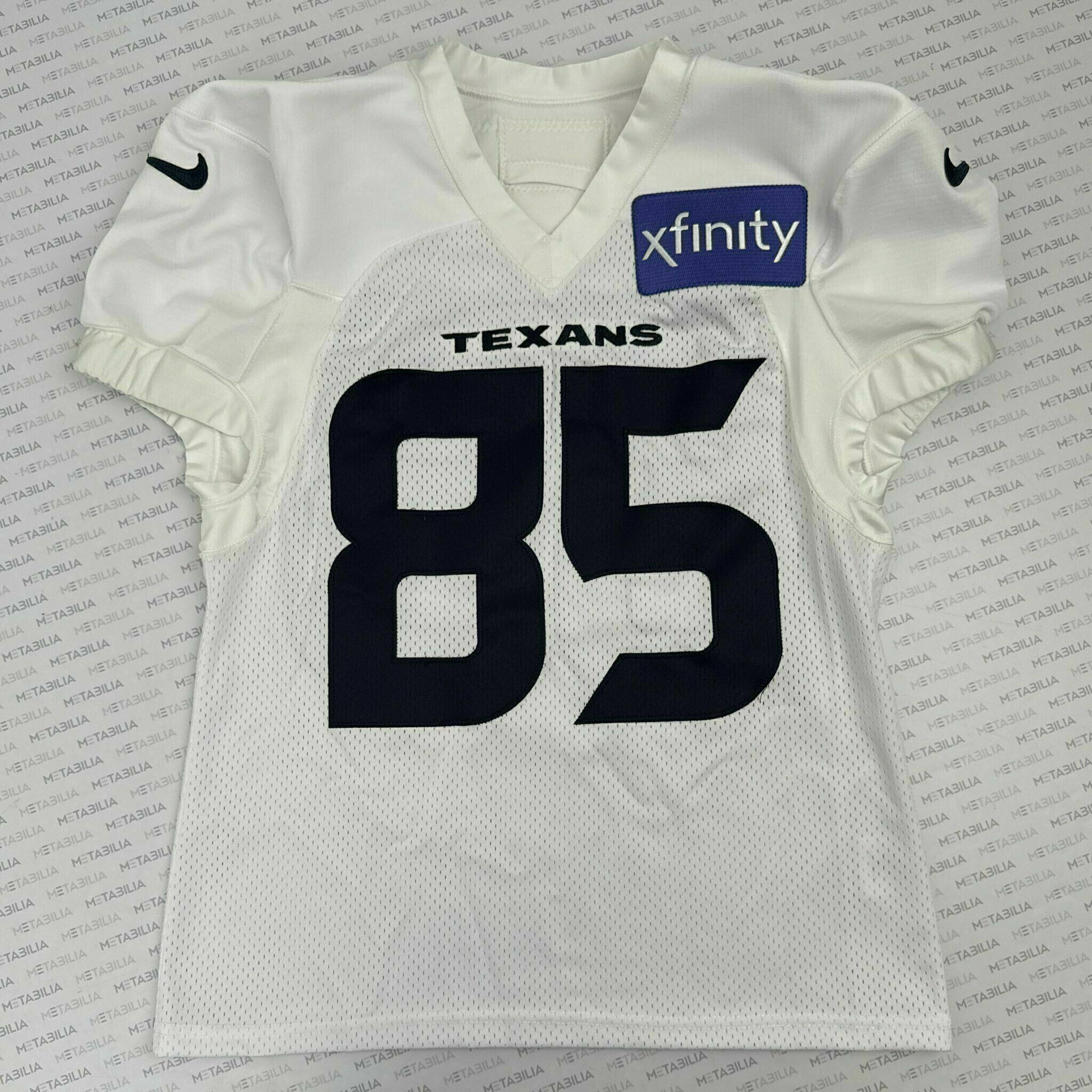 #85 Brown White Practice-Worn Jersey