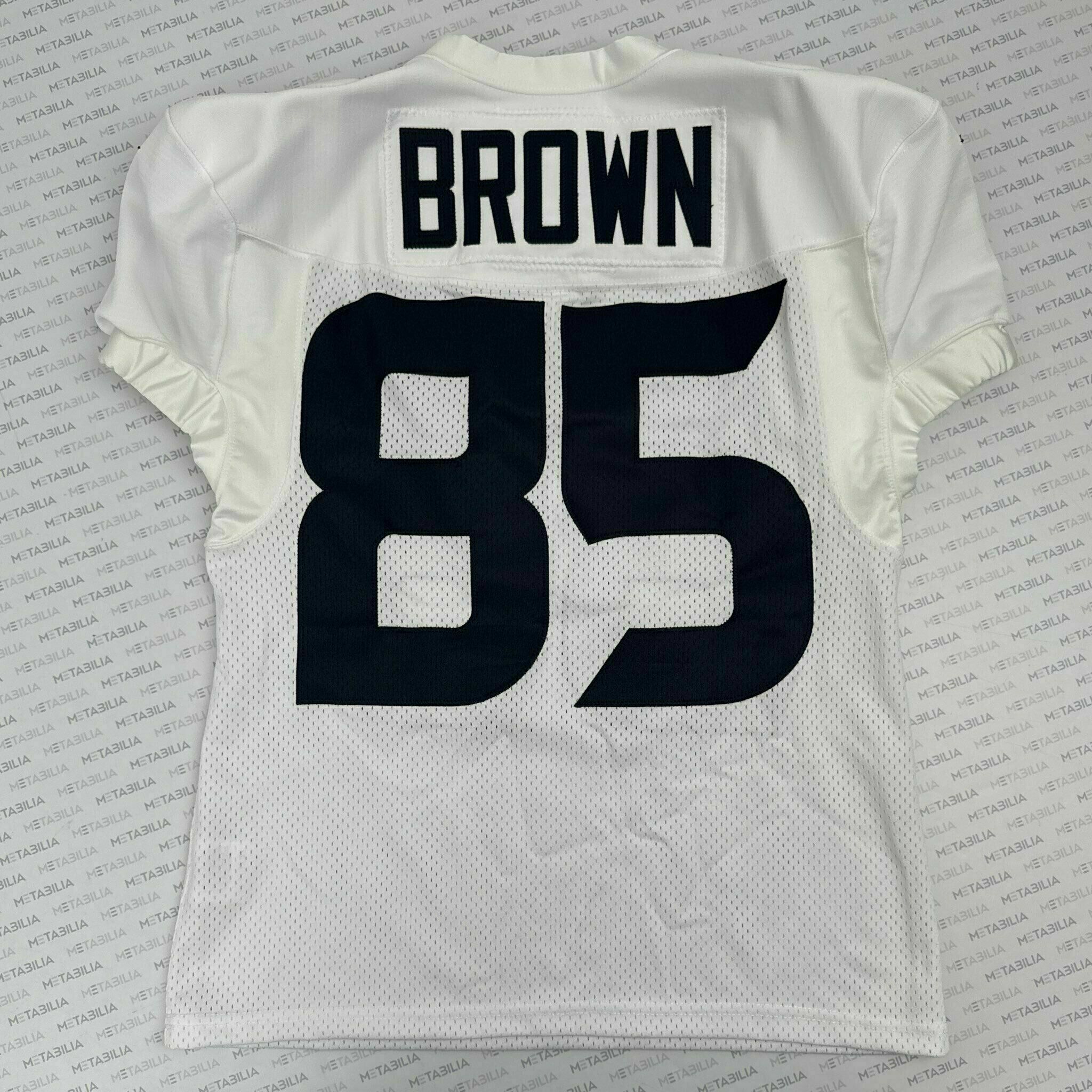 #85 Brown White Practice-Worn Jersey