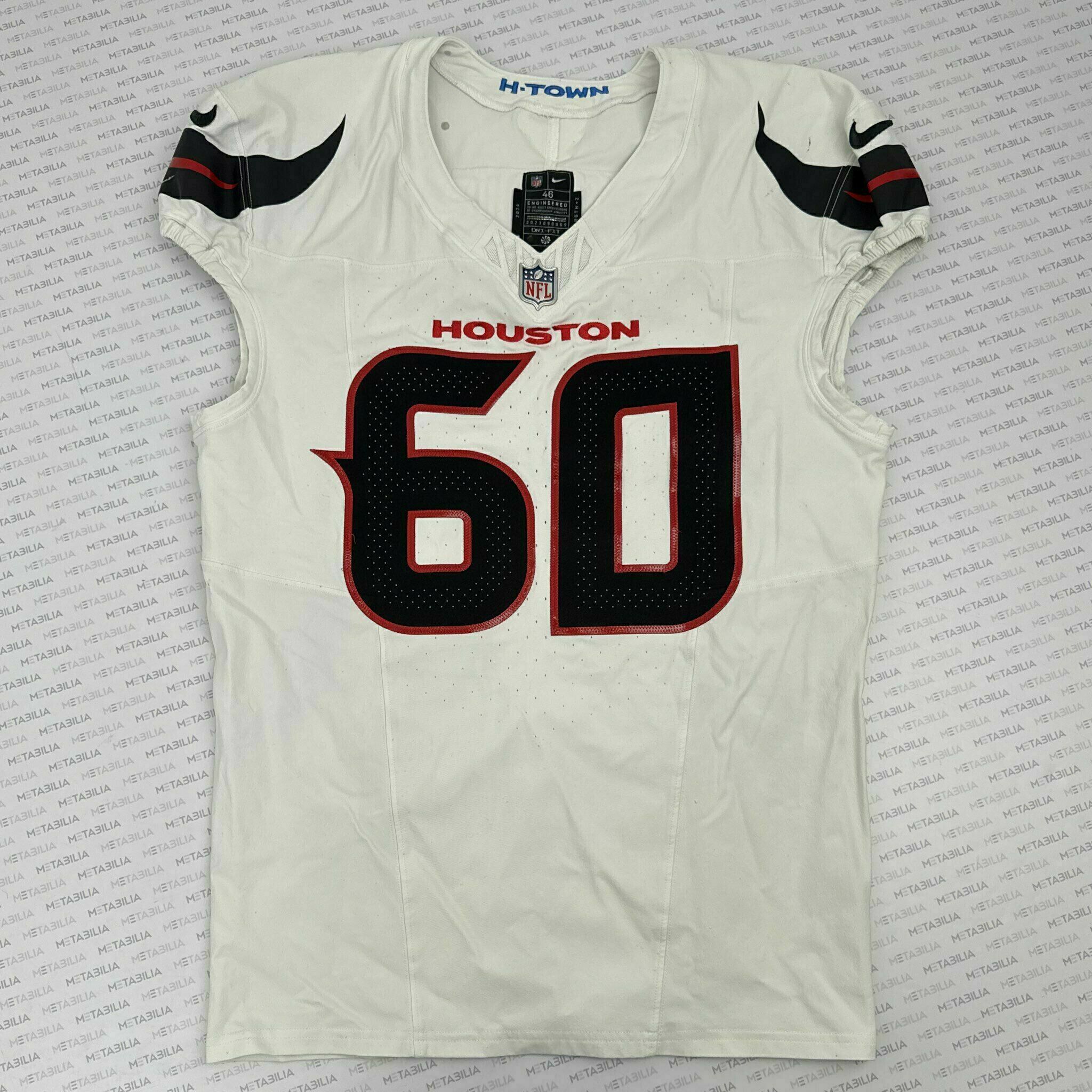 #60 Hambright Game-Issued White Jersey
