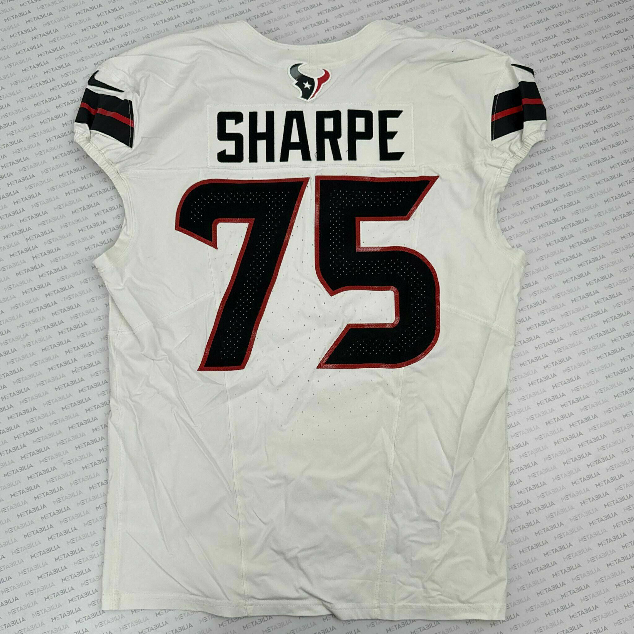 #75 David Sharpe Game-Issued White Jersey