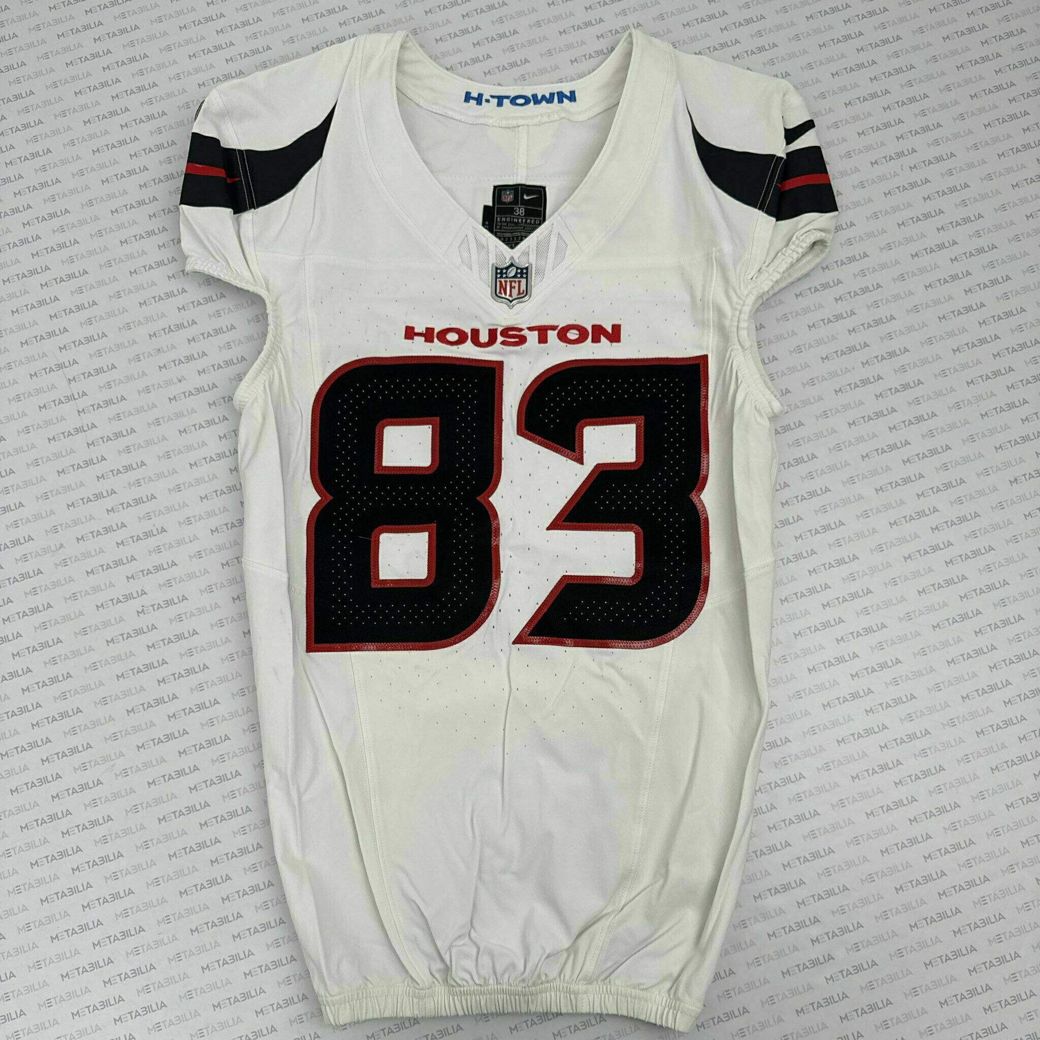 #83 Janke Game-Issued White  Jersey