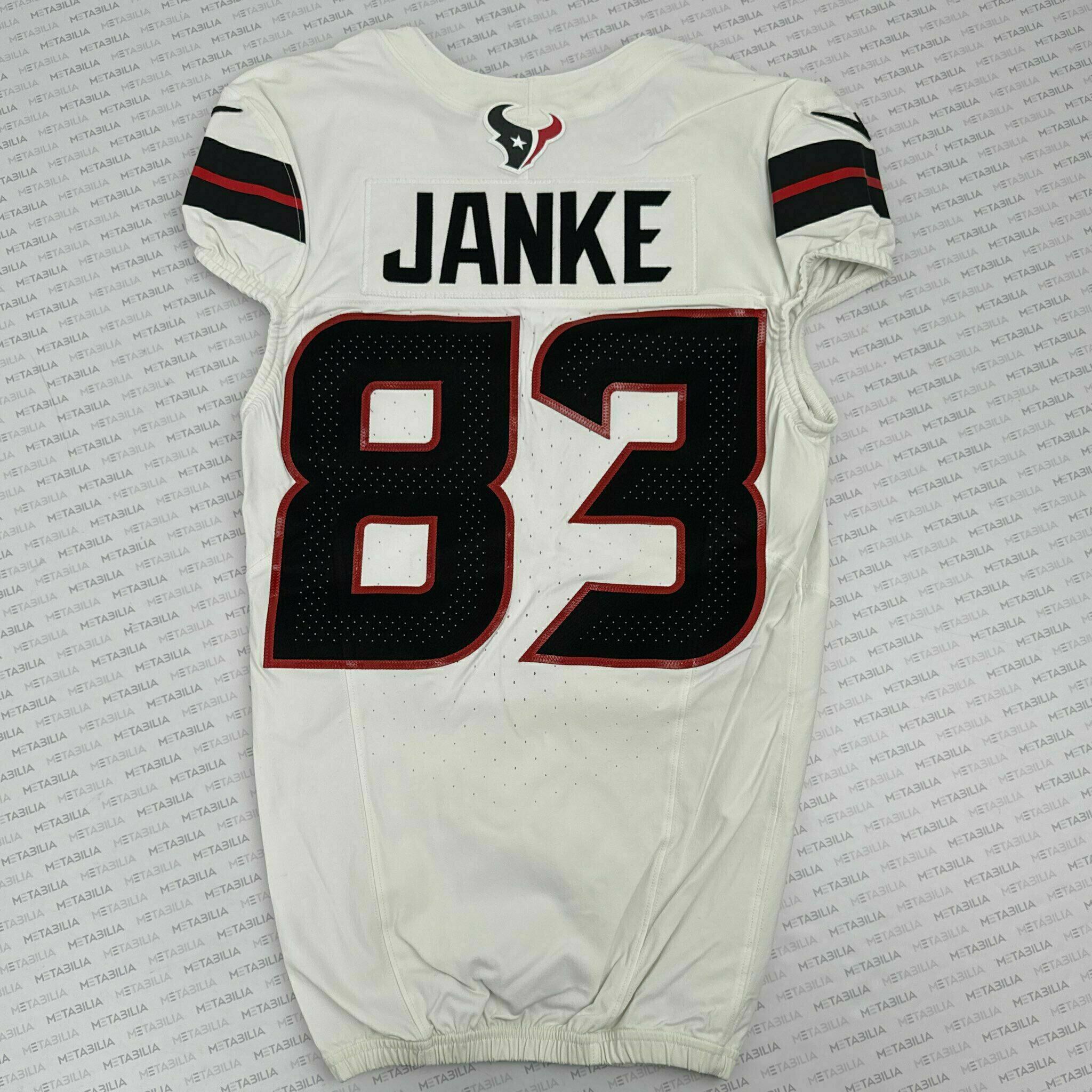 #83 Janke Game-Issued White  Jersey