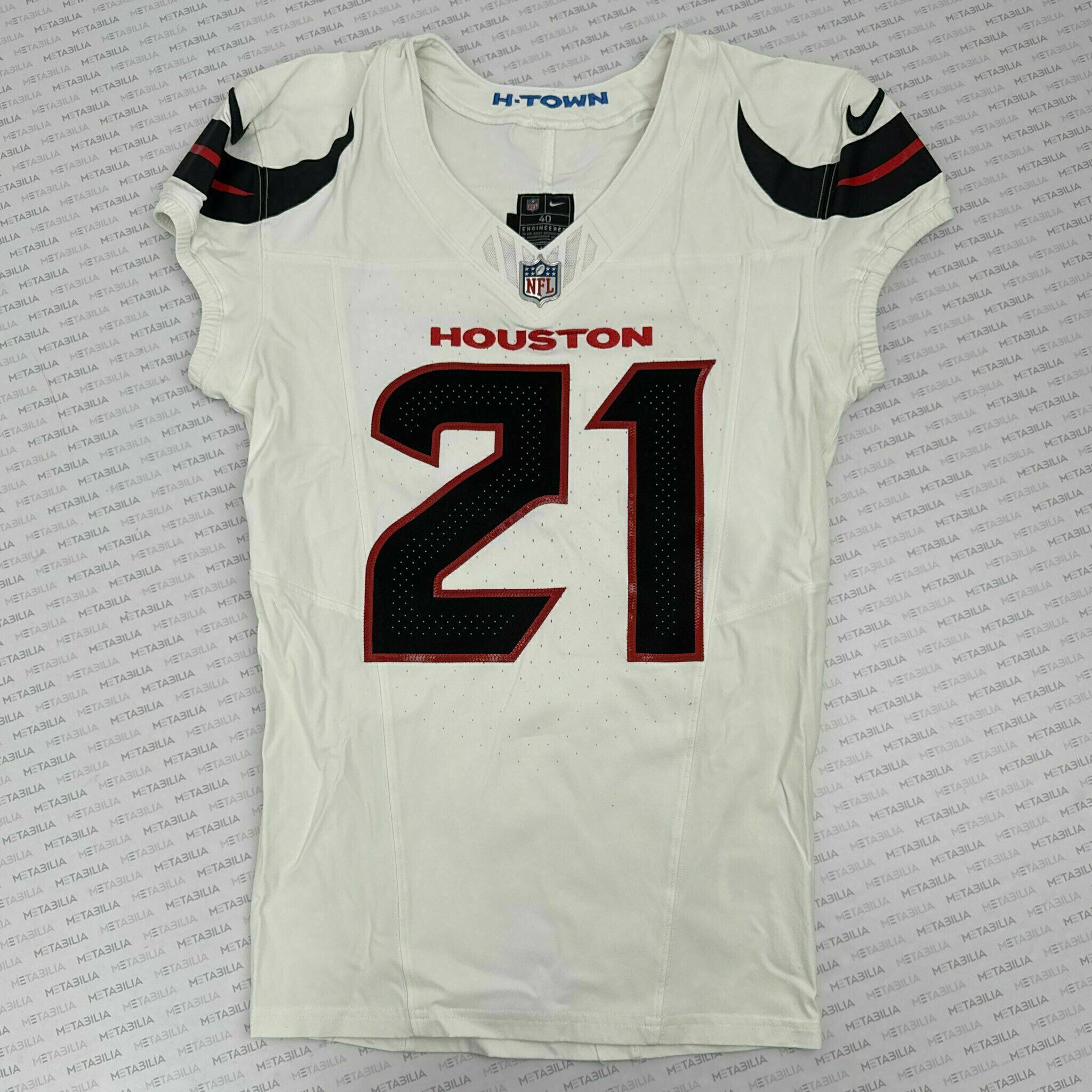 #21 Henderson Game-Issued White  Jersey
