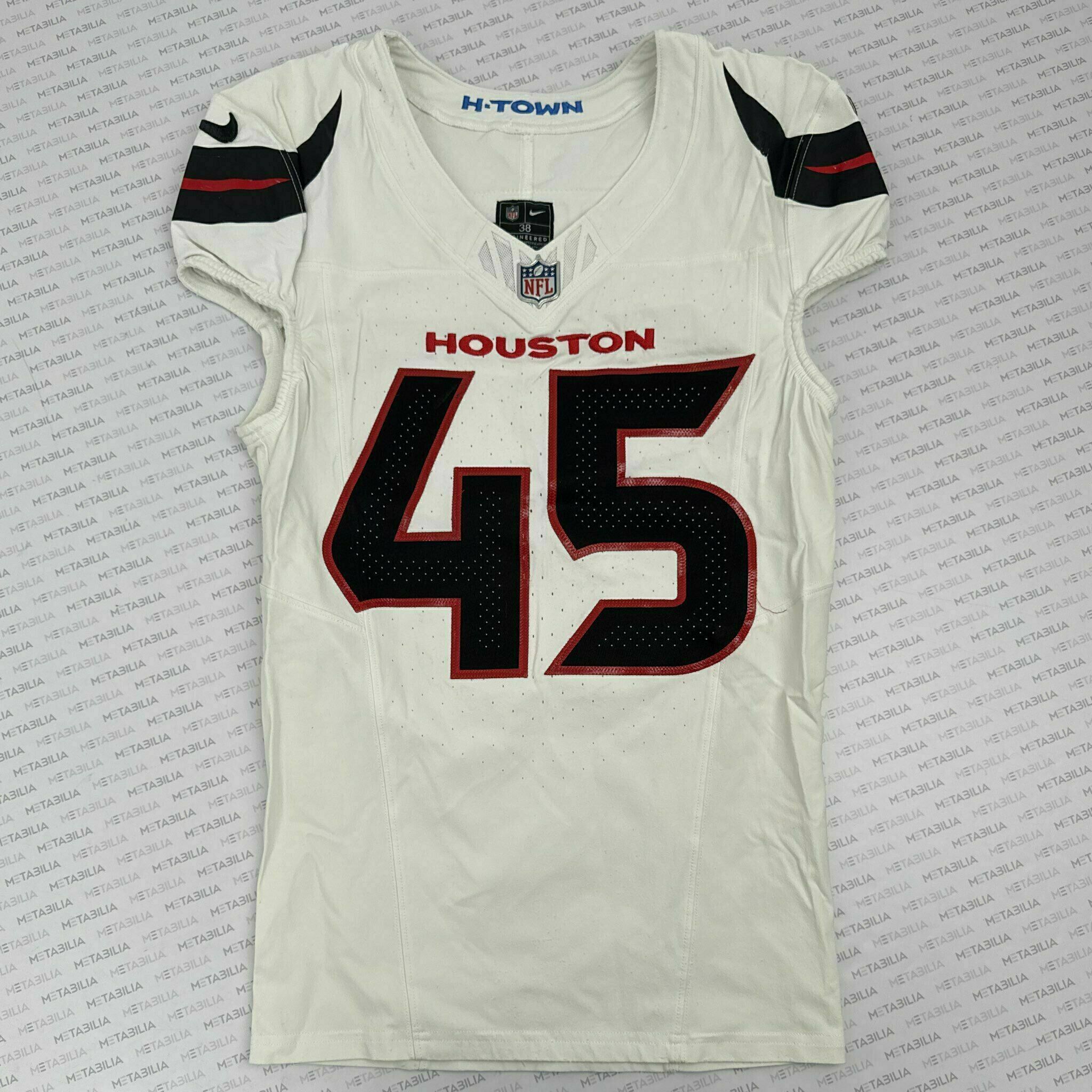 #45 Tooley Game-Issued White  Jersey