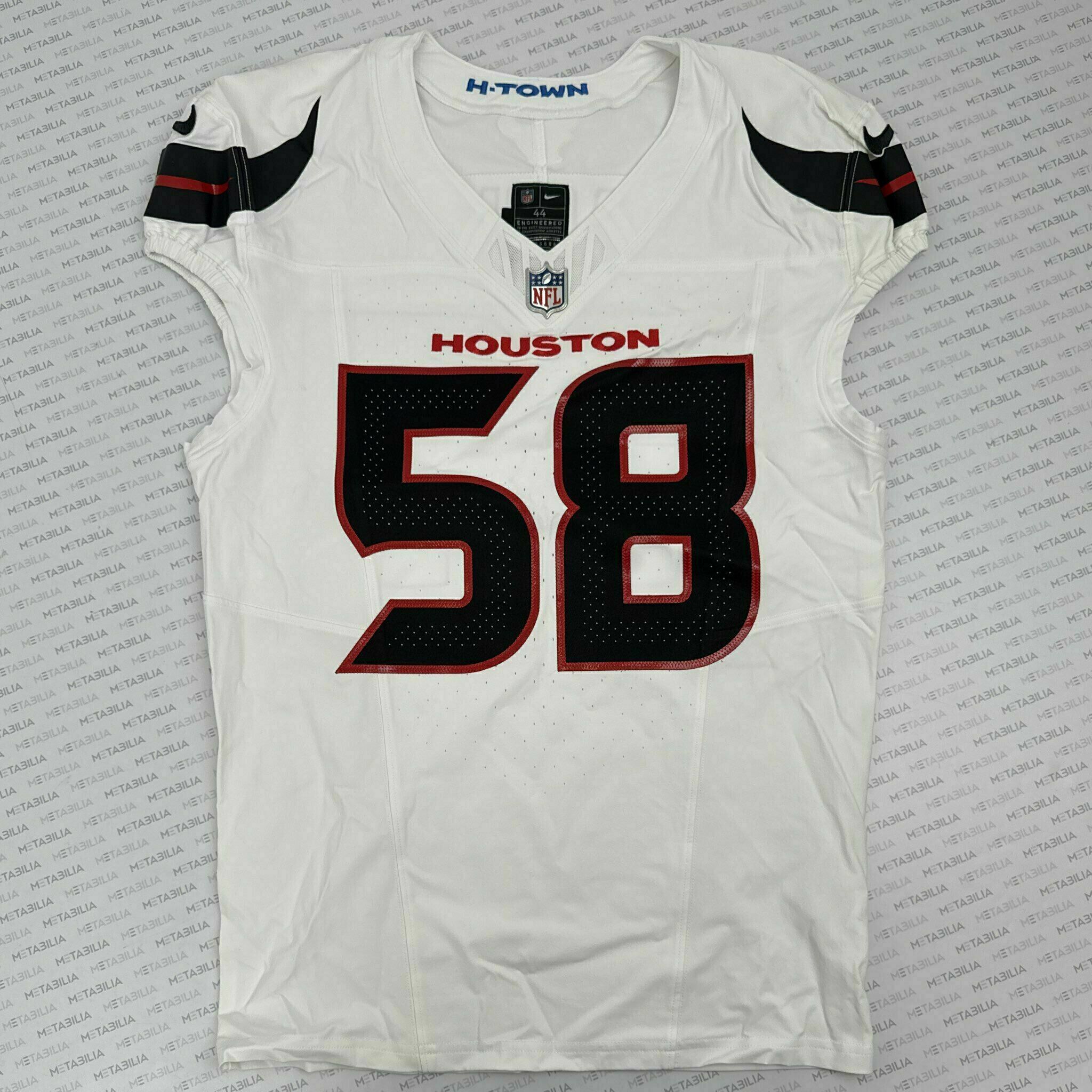 #58 Agim Game-Issued White  Jersey