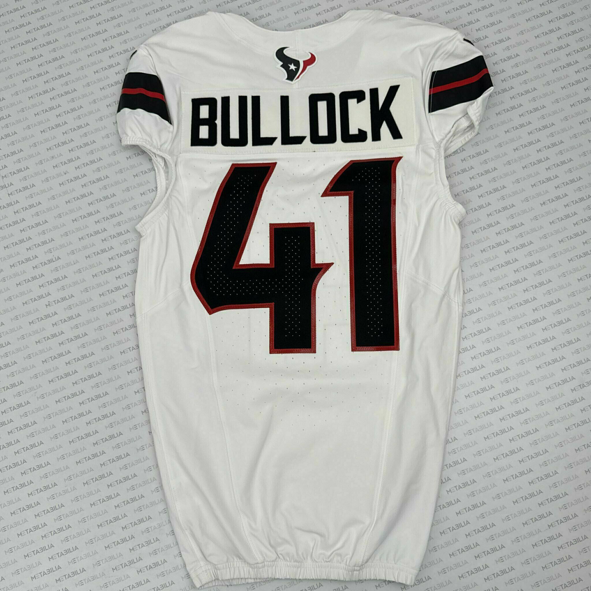 #41 Bullock Game-Issued White  Jersey