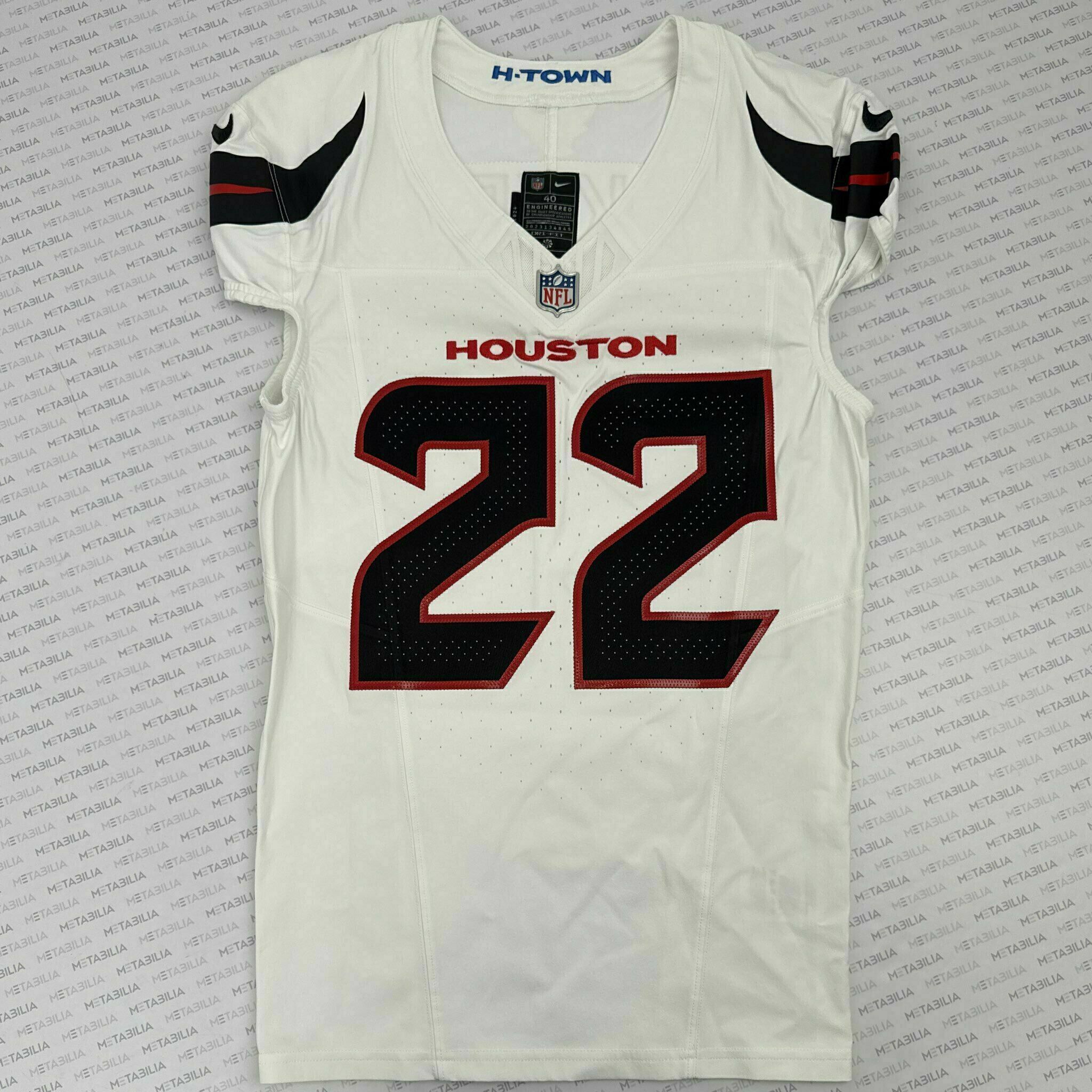 #22 Akers Game-Issued White Jersey