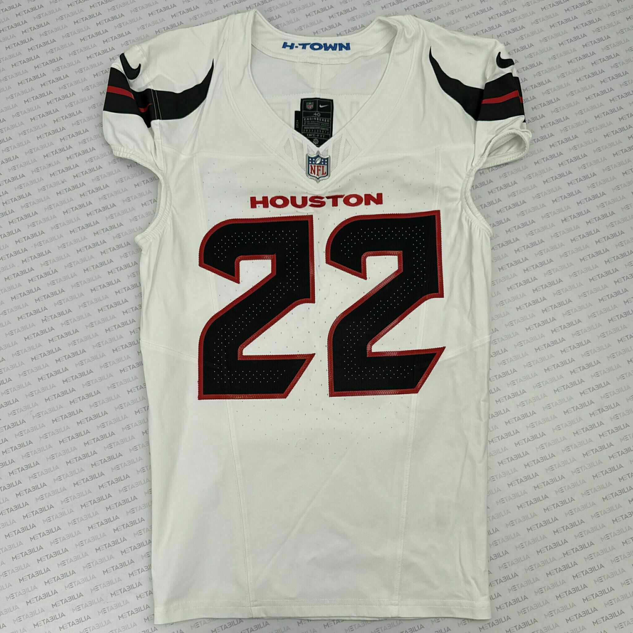 #22 Akers Game-Issued White Jersey