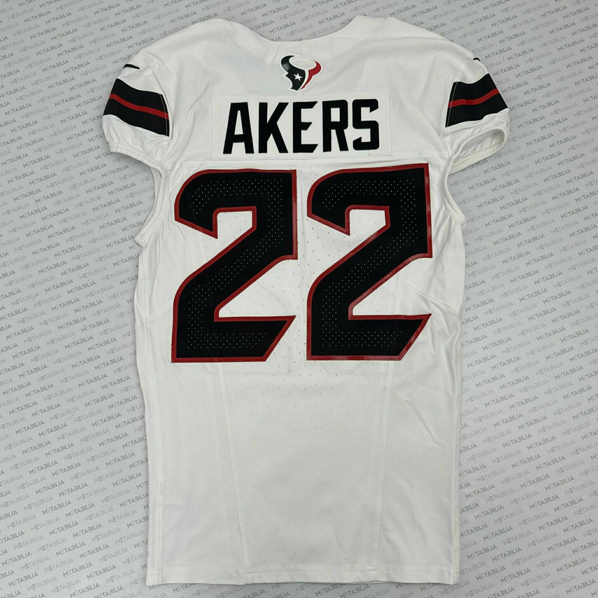 #22 Akers Game-Issued White Jersey