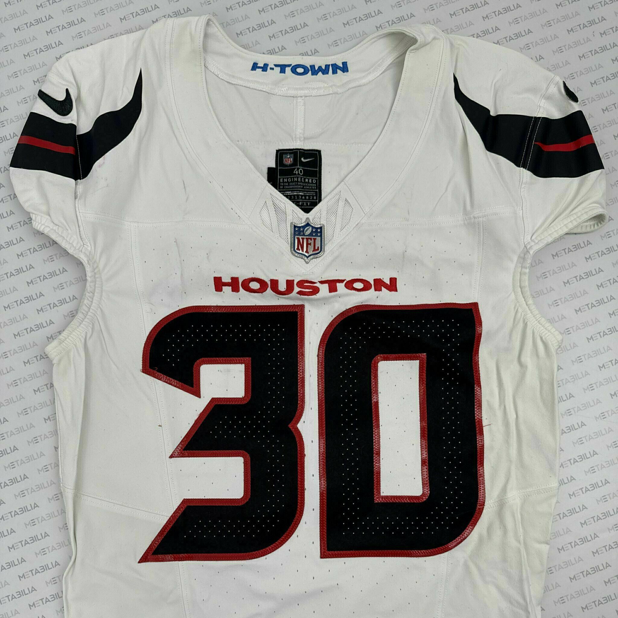 #30 Pride Jr. Game-Issued White Jersey