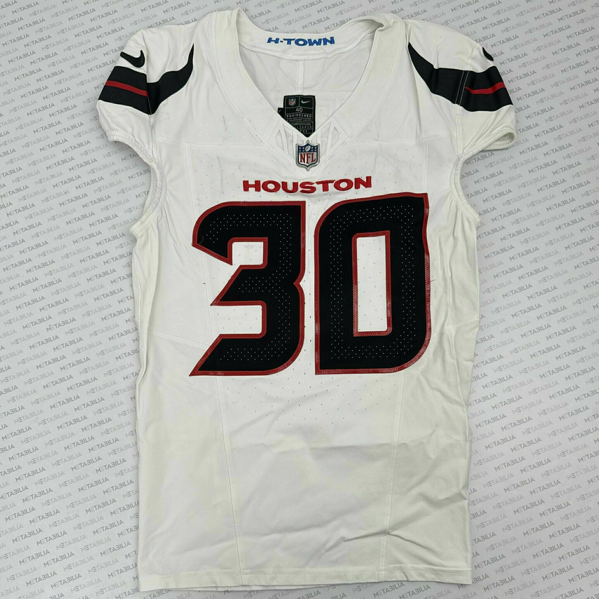 #30 Pride Jr. Game-Issued White Jersey