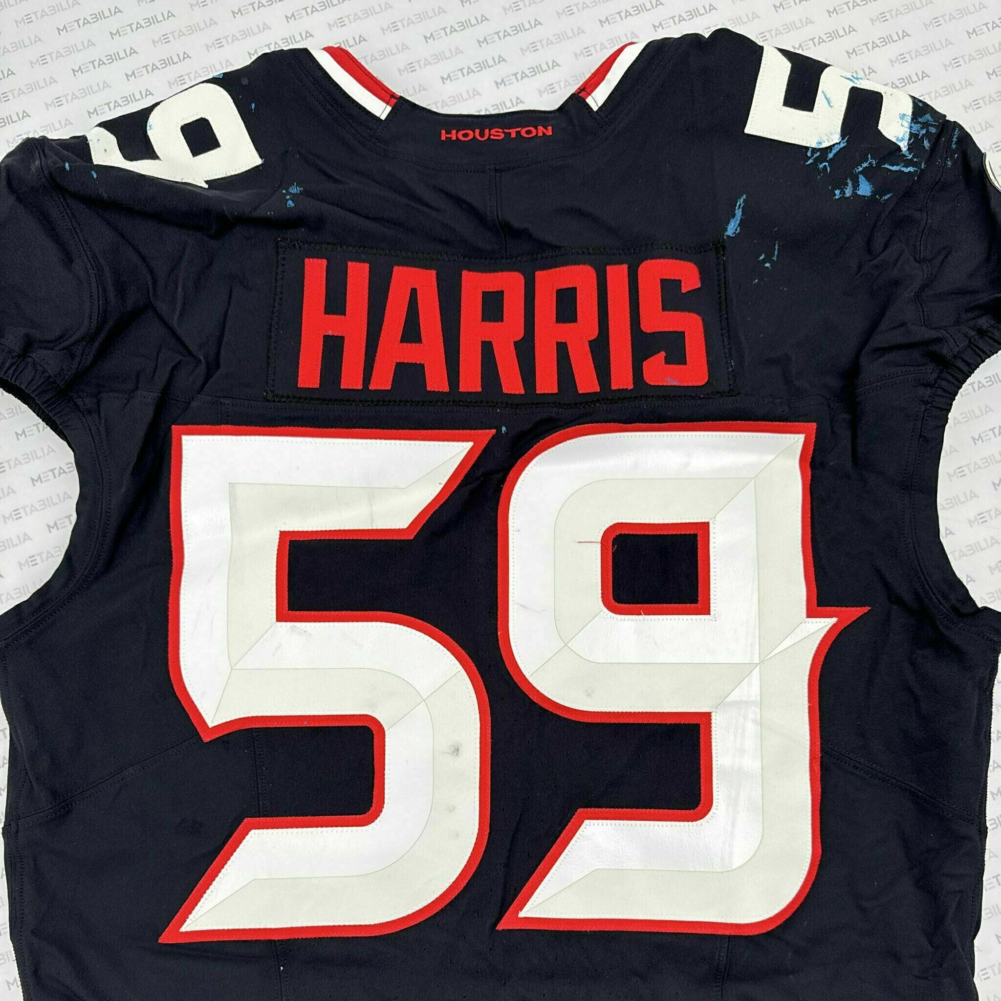 #59 Harris Game-Issued Blue Jersey