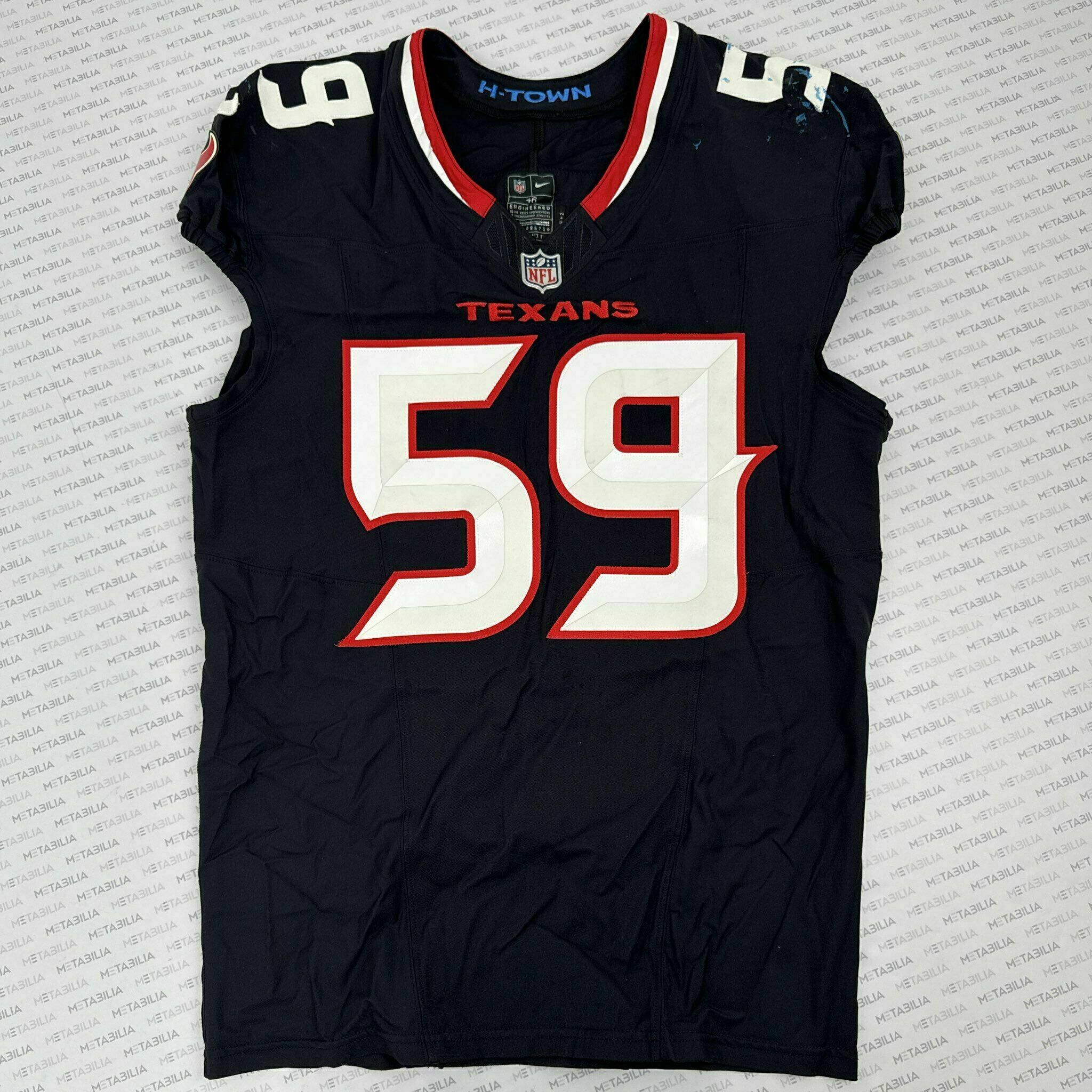 #59 Harris Game-Issued Blue Jersey