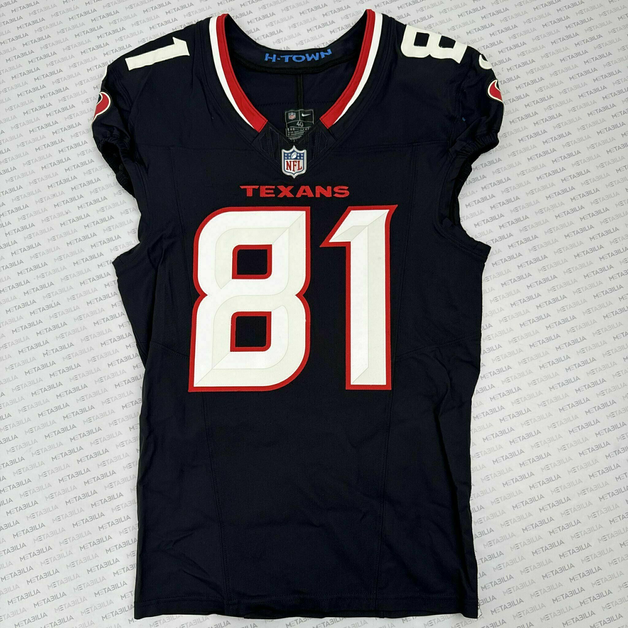 #81 Cephus Game-Issued Blue Jersey