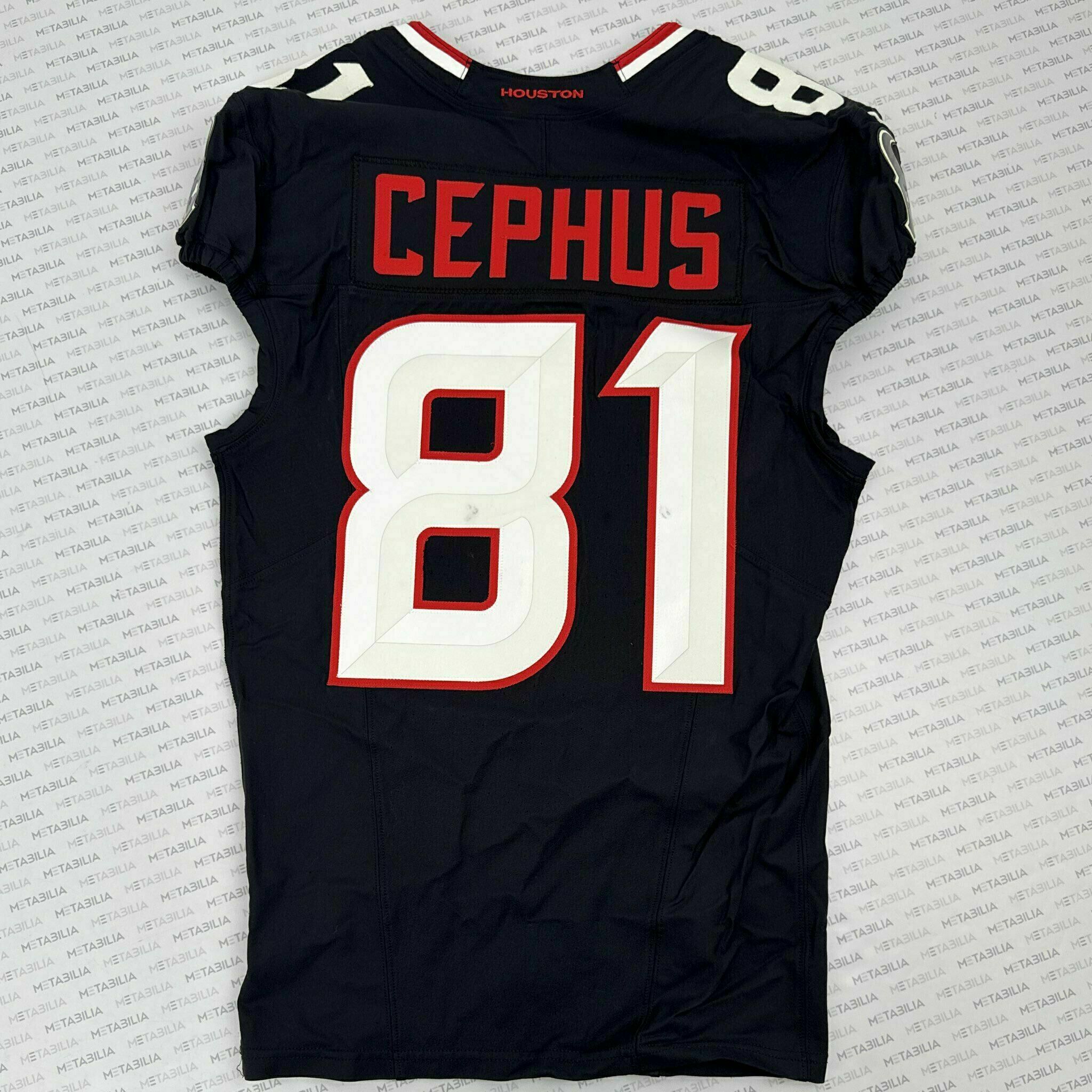 #81 Cephus Game-Issued Blue Jersey
