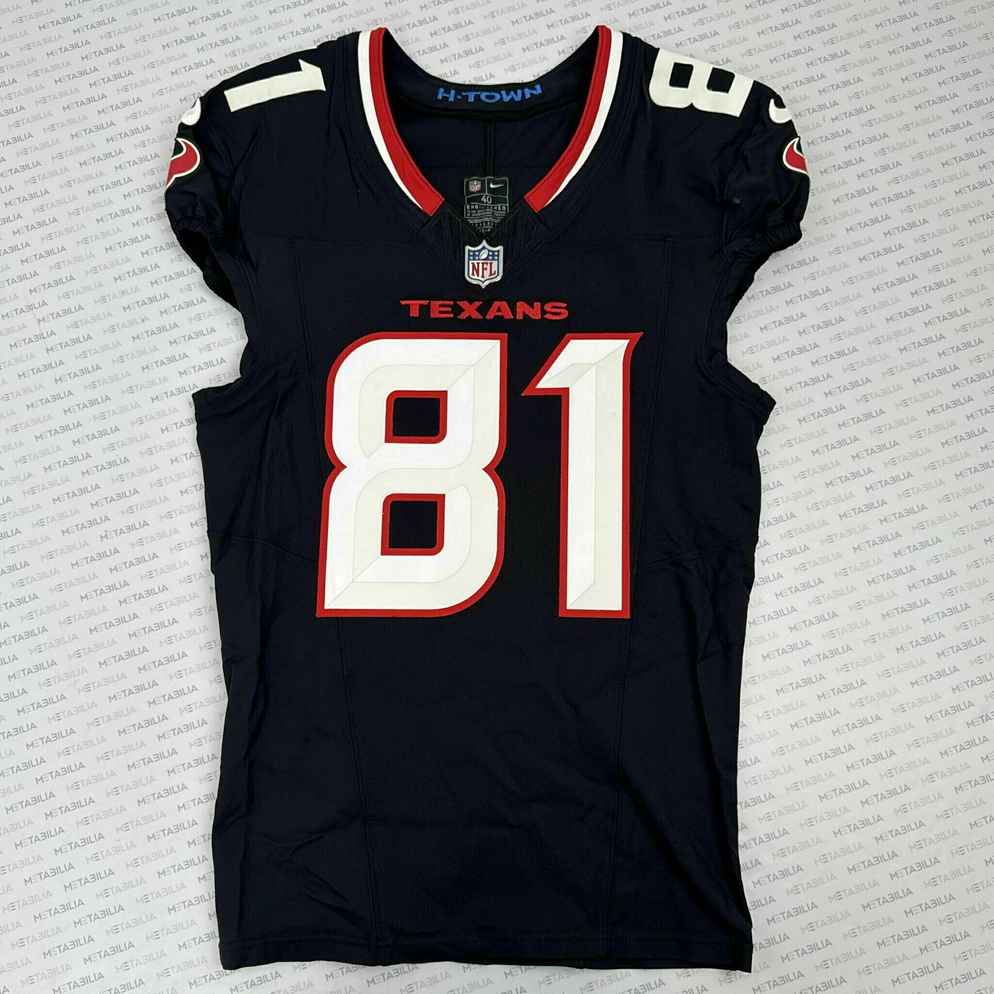 #81 Cephus Game-Issued Blue Jersey