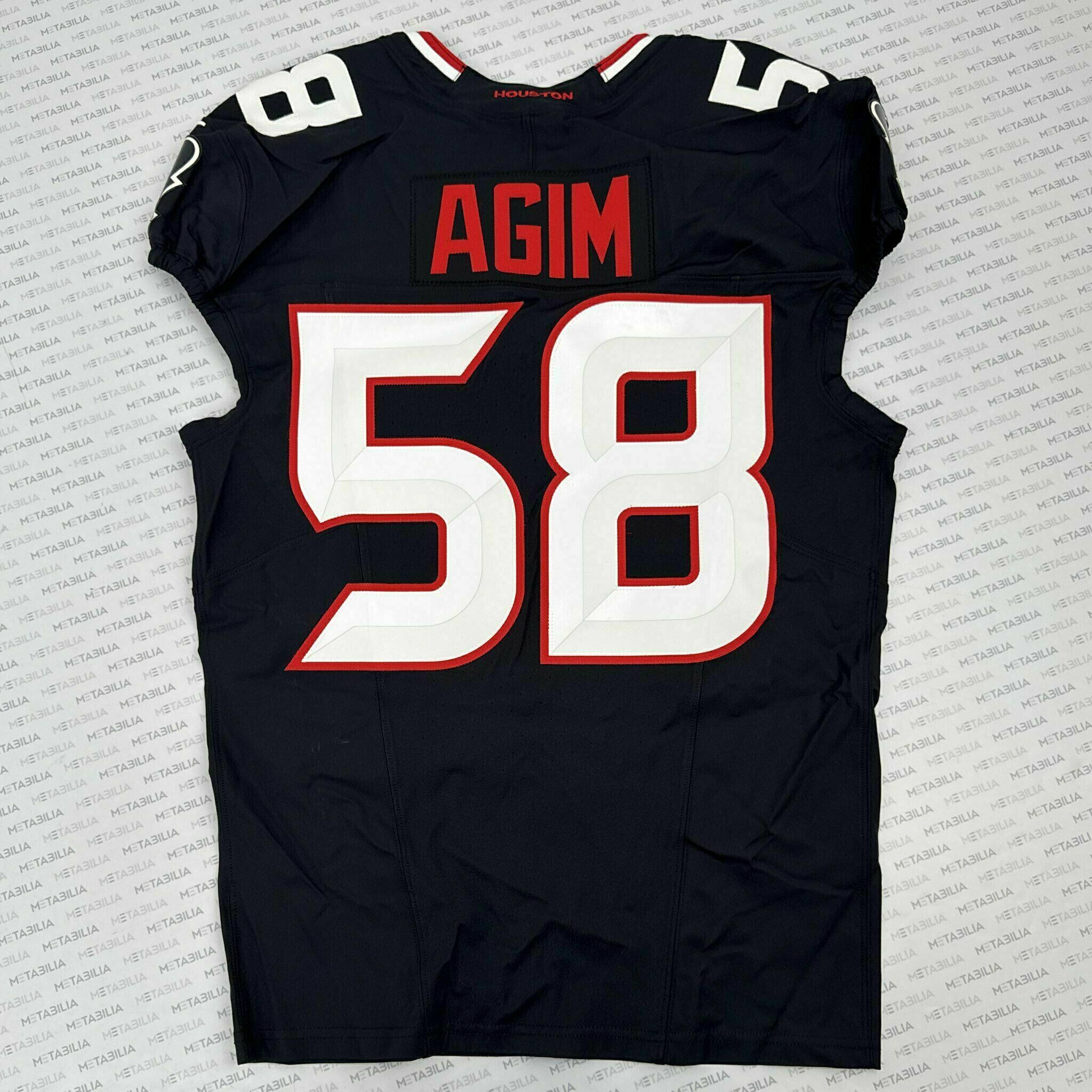 #58 Agim Game-Issued Blue Jersey