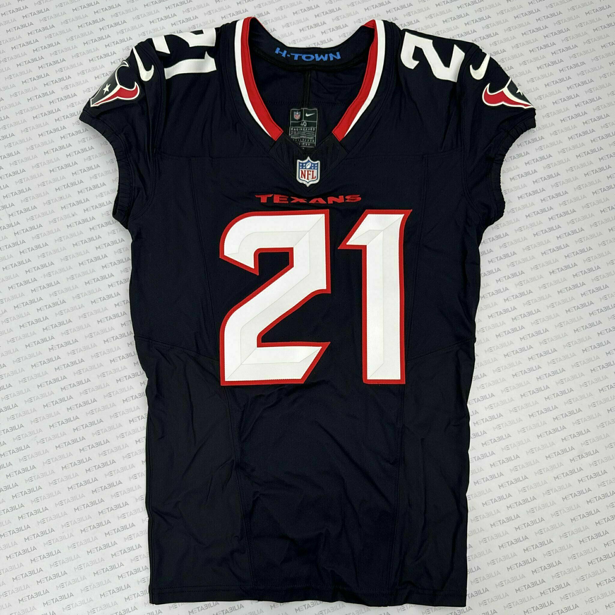 #21 Henderson Game-Issued Blue Jersey