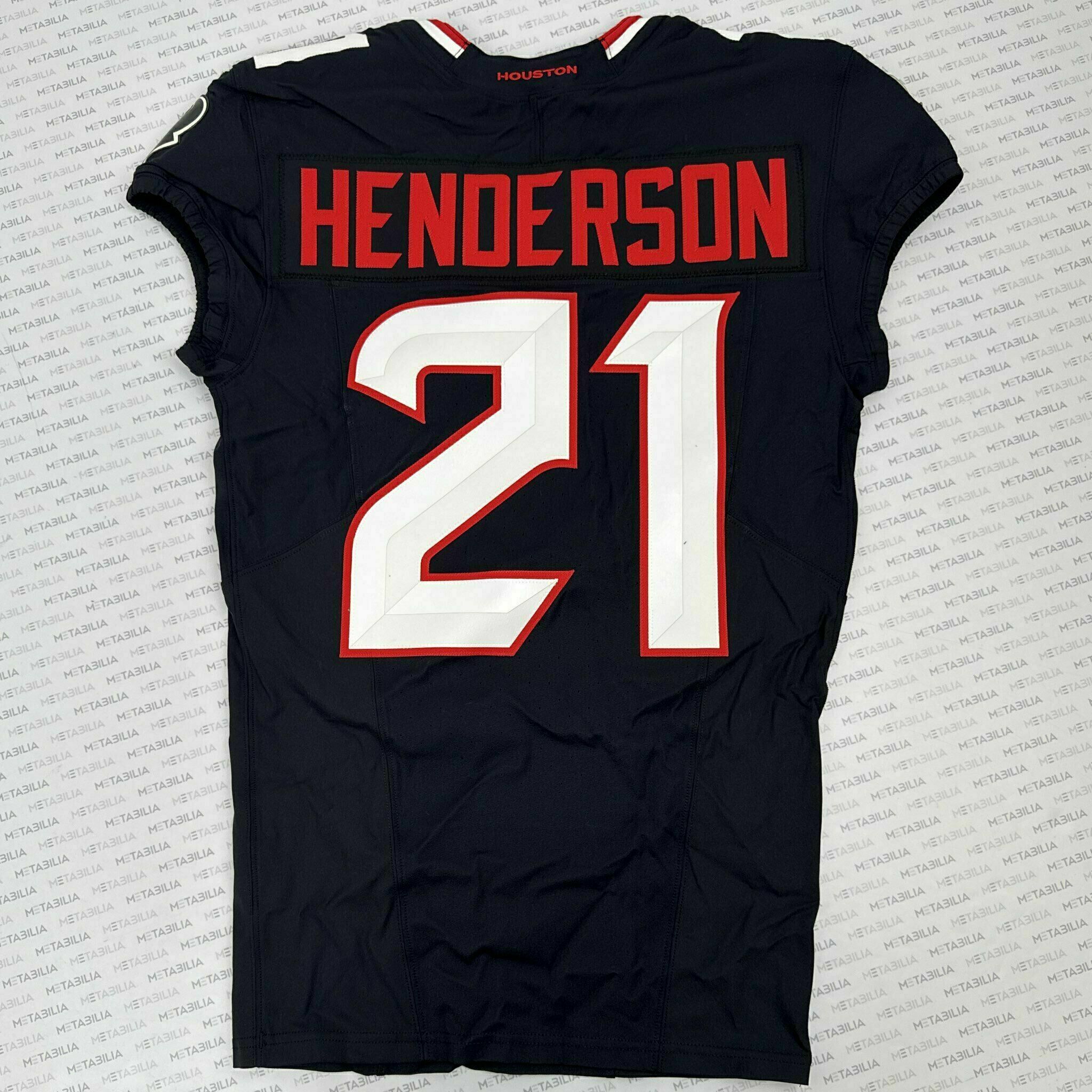 #21 Henderson Game-Issued Blue Jersey