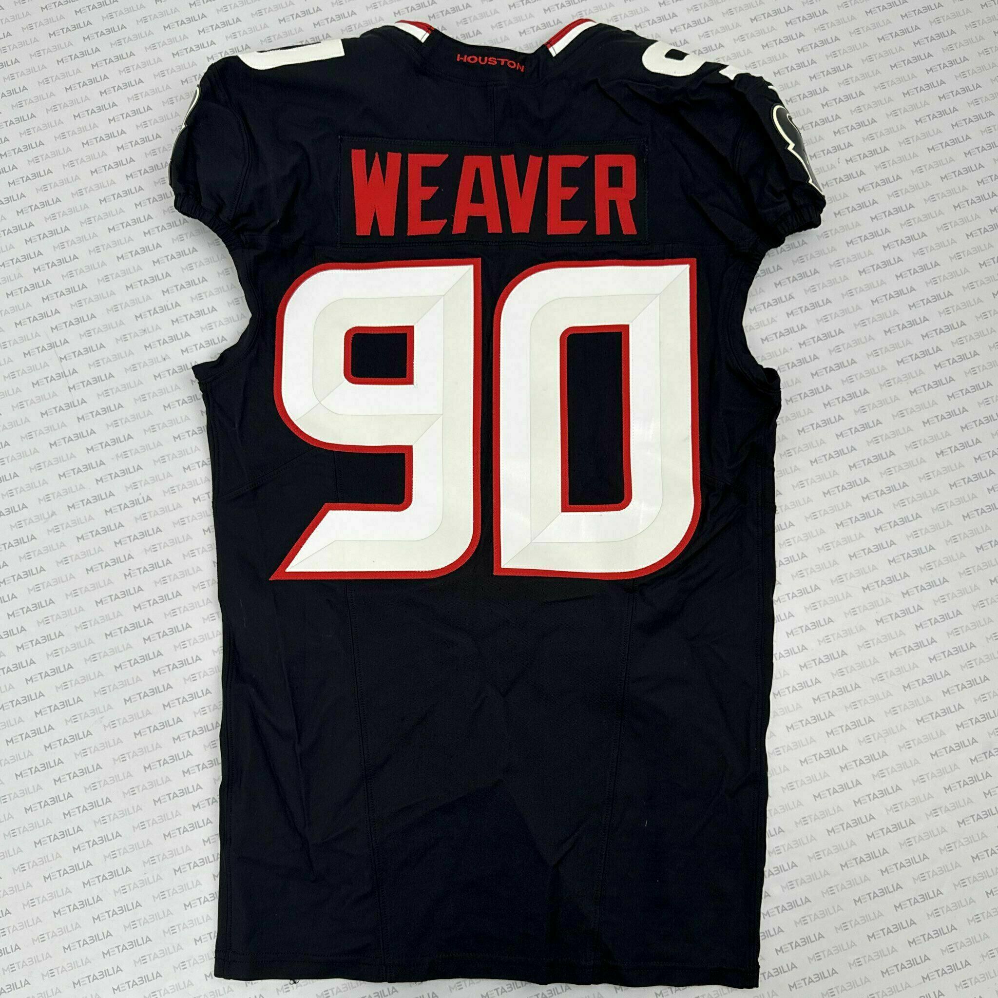 #90 Weaver Game-Issued Blue Jersey