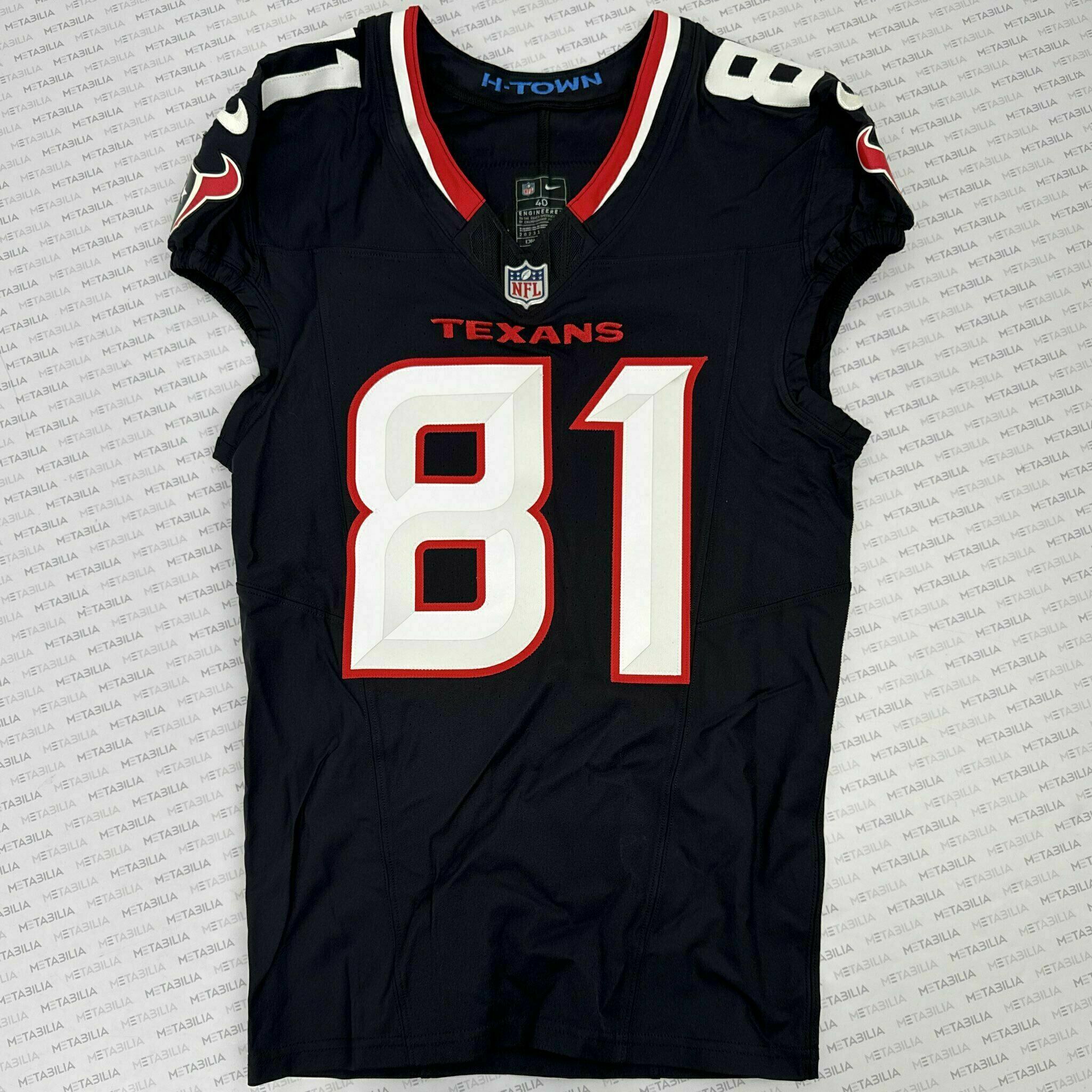 #81 Cephus Game-Issued Blue Jersey