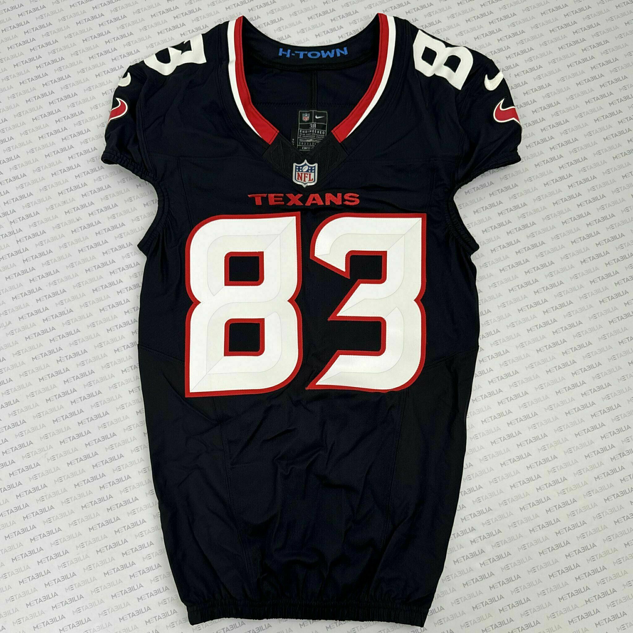 #83 Janke Game-Issued Blue Jersey